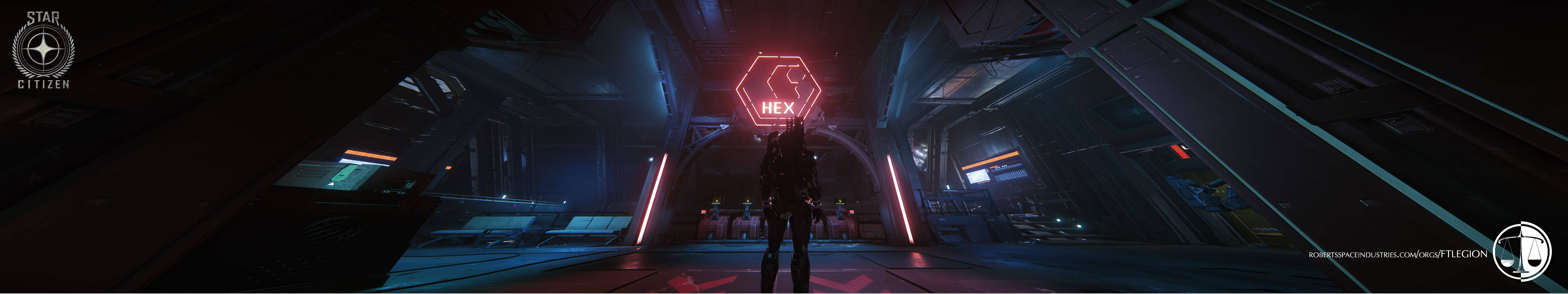 Triple Monitor, futuristic spaceship corridor, glowing neon lights, 5K Desktop Wallpaper