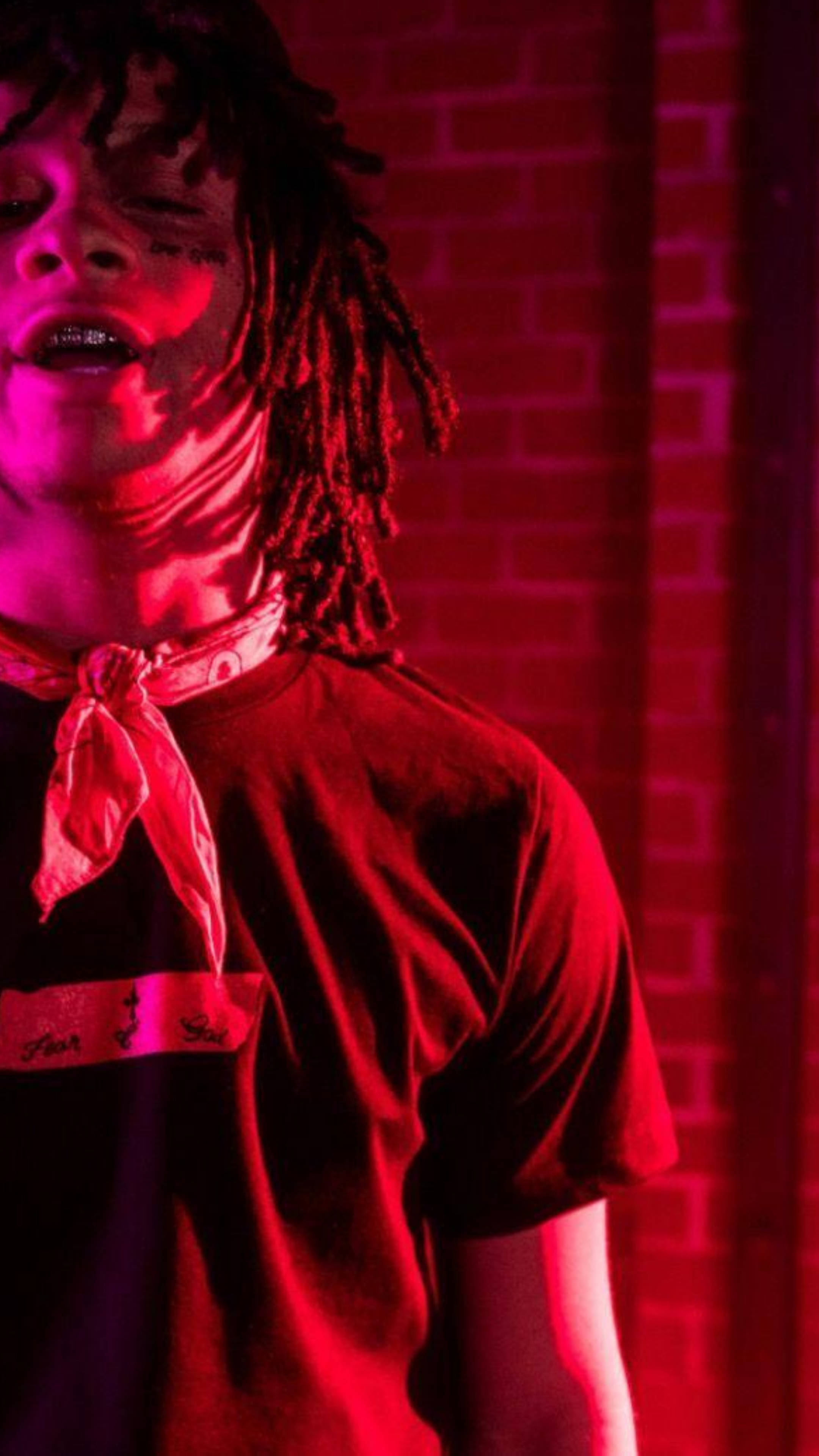 Trippie Redd, dreadlocks, red bandana, 4K Phone Wallpaper