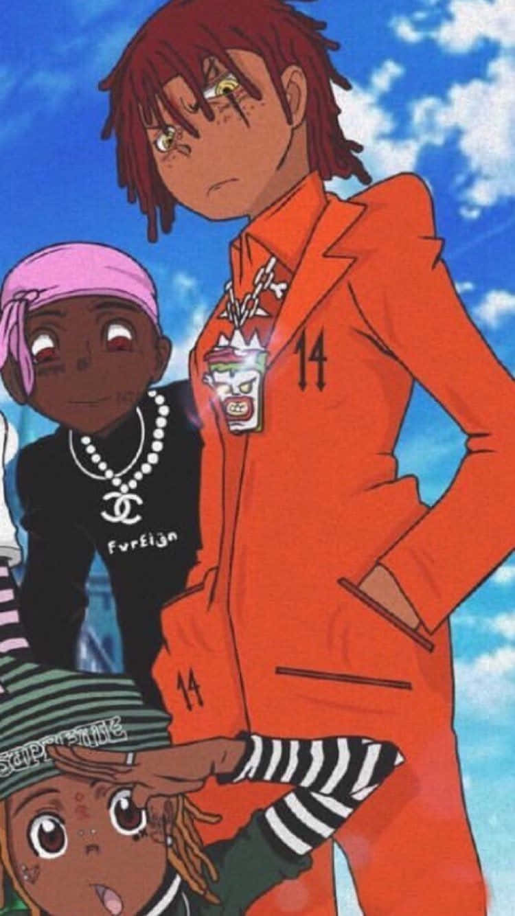Trippie Redd, anime characters, streetwear, HD Phone Wallpaper
