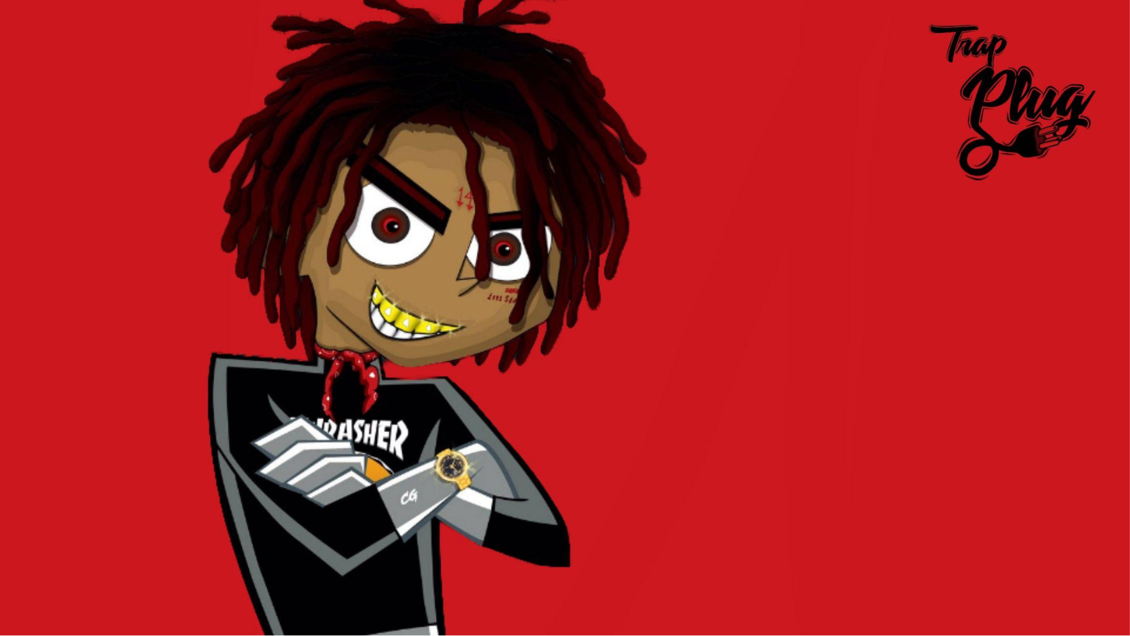 Trippie Redd, red dreadlocks, gold teeth, 4K Desktop Wallpaper