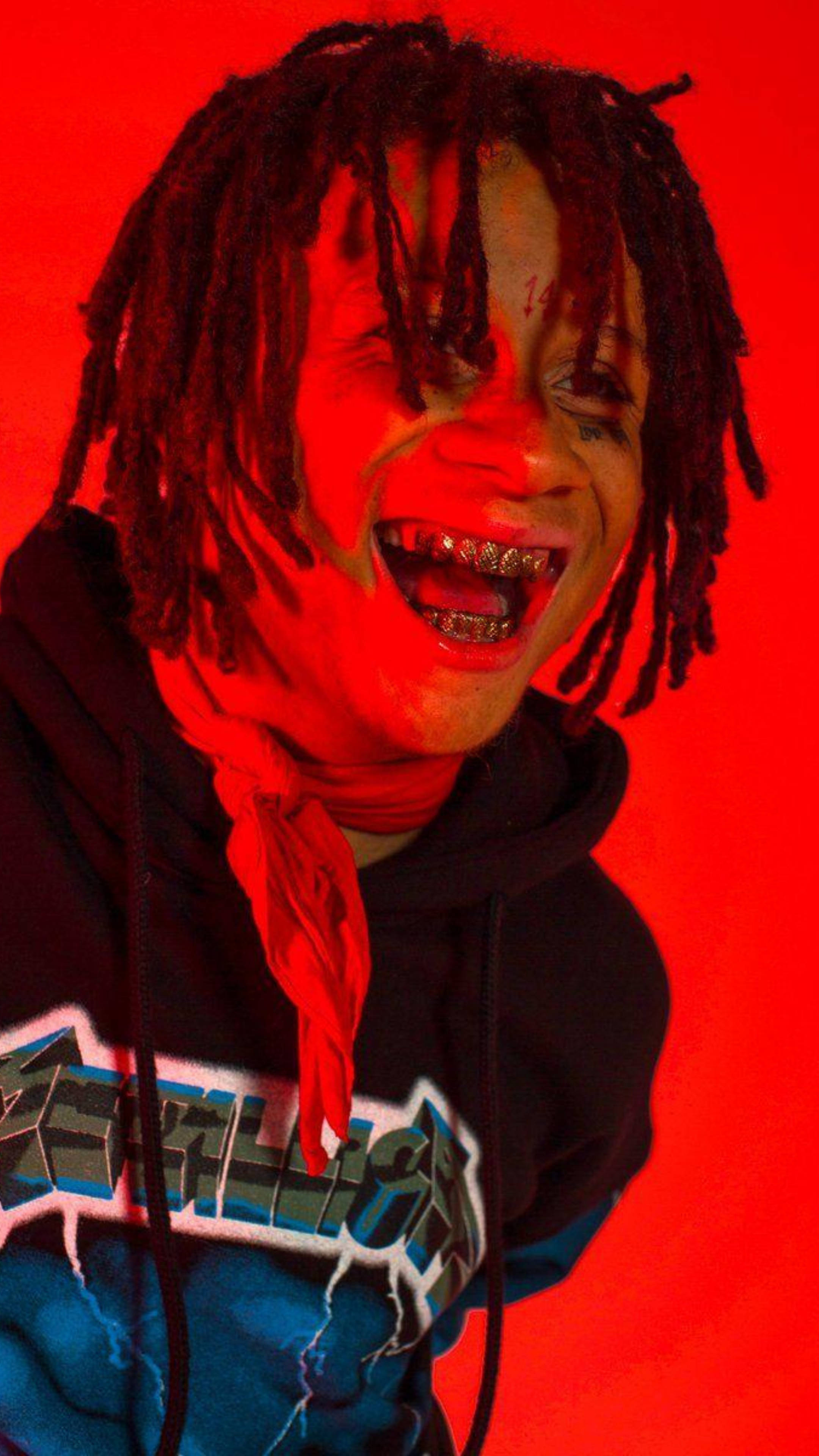 Trippie Redd, dreadlocks, grillz, 4K Phone Wallpaper