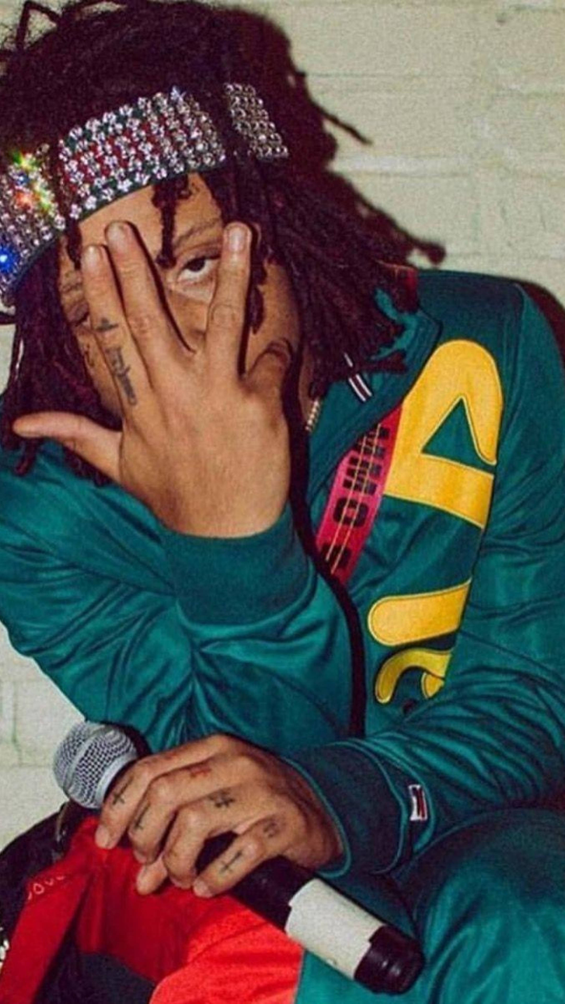 Trippie Redd, dreadlocks, jeweled headband, 4K Phone Wallpaper