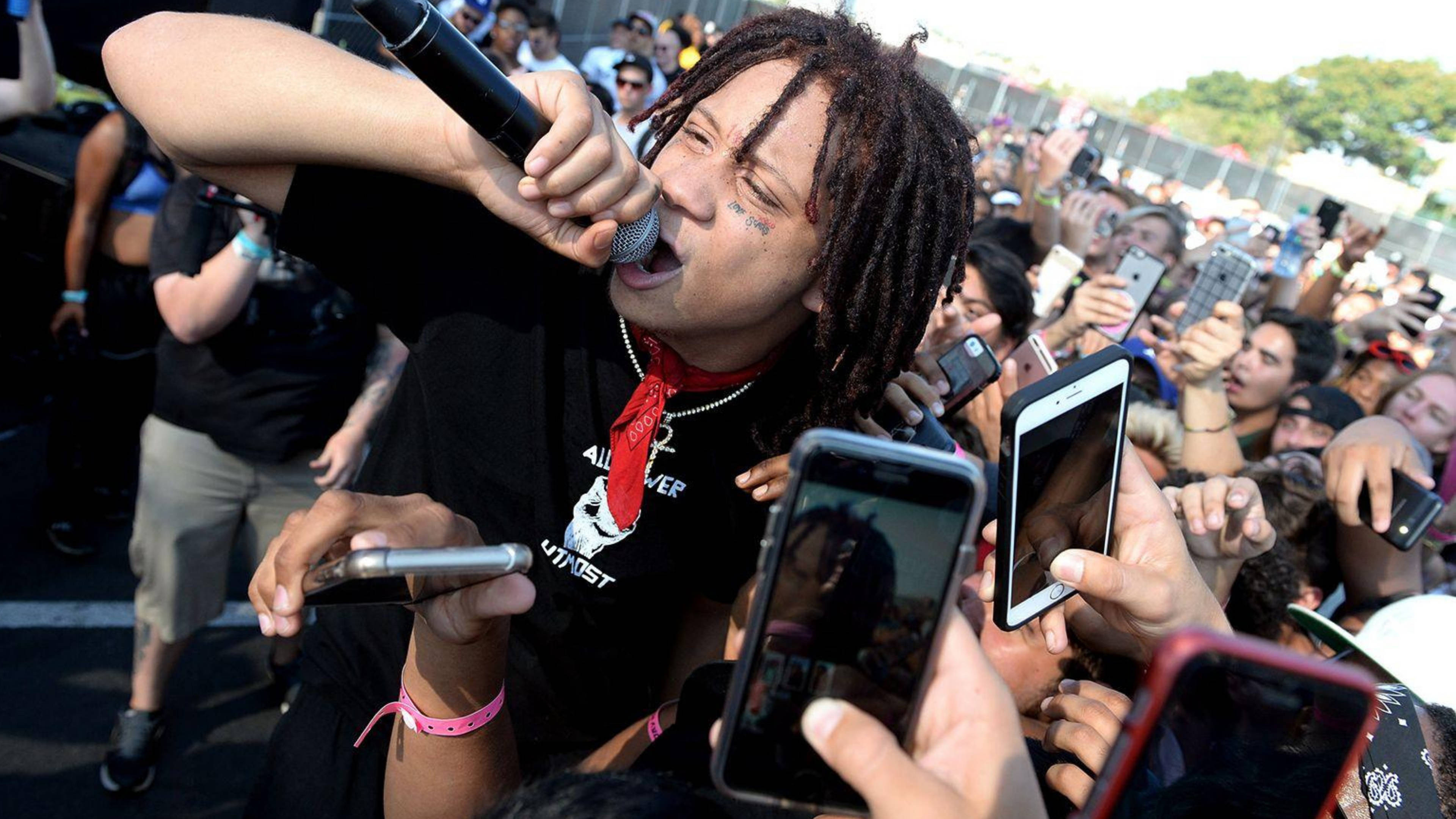 Trippie Redd, dreadlocks, mic, 4K Desktop Wallpaper