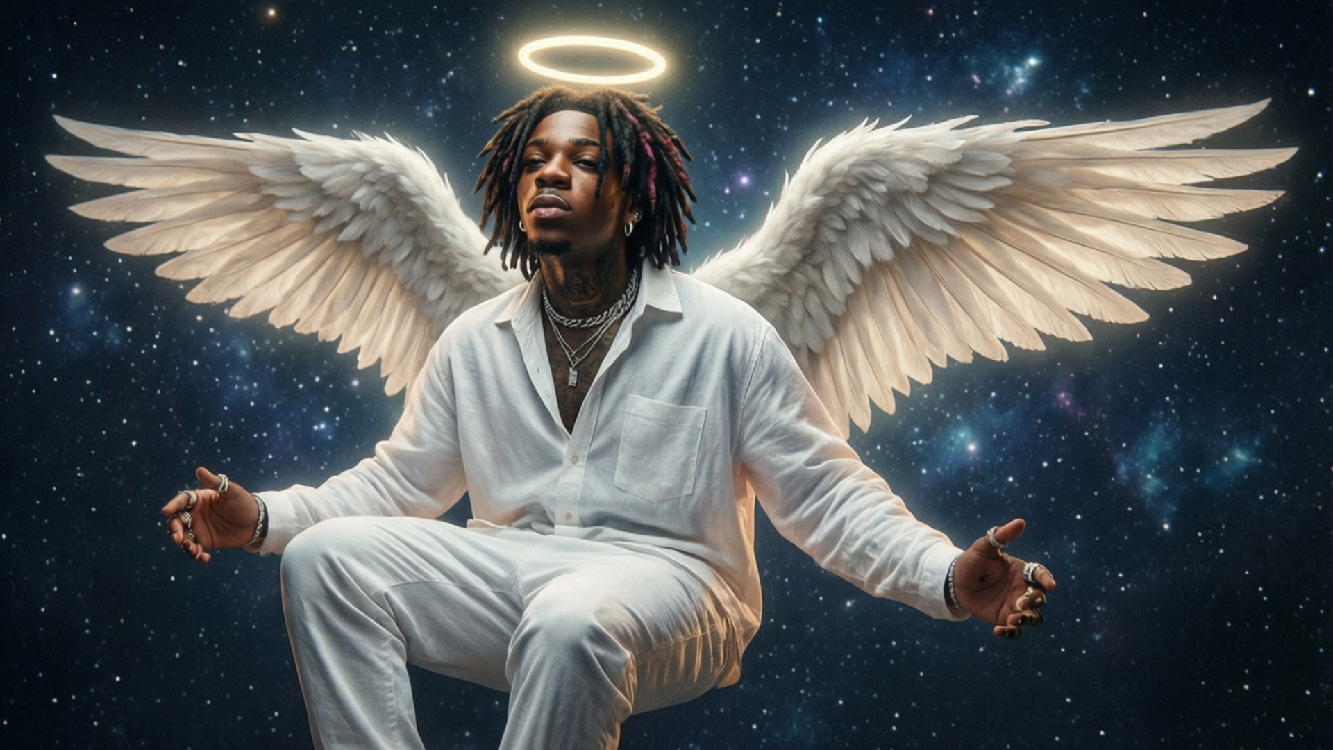 angel of 1400, dreadlocks, angel wings, Full HD Desktop Wallpaper