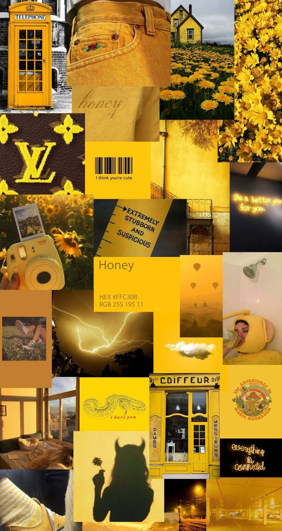 Yellow Baddie, sunflowers, vintage phone booths, Full HD Phone Wallpaper