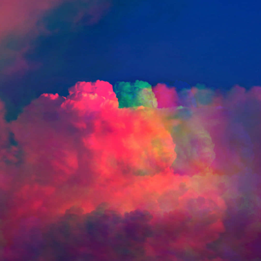 fluffy pink trippy aesthetic cloud, neon clouds, electric pink, SD Desktop Wallpaper