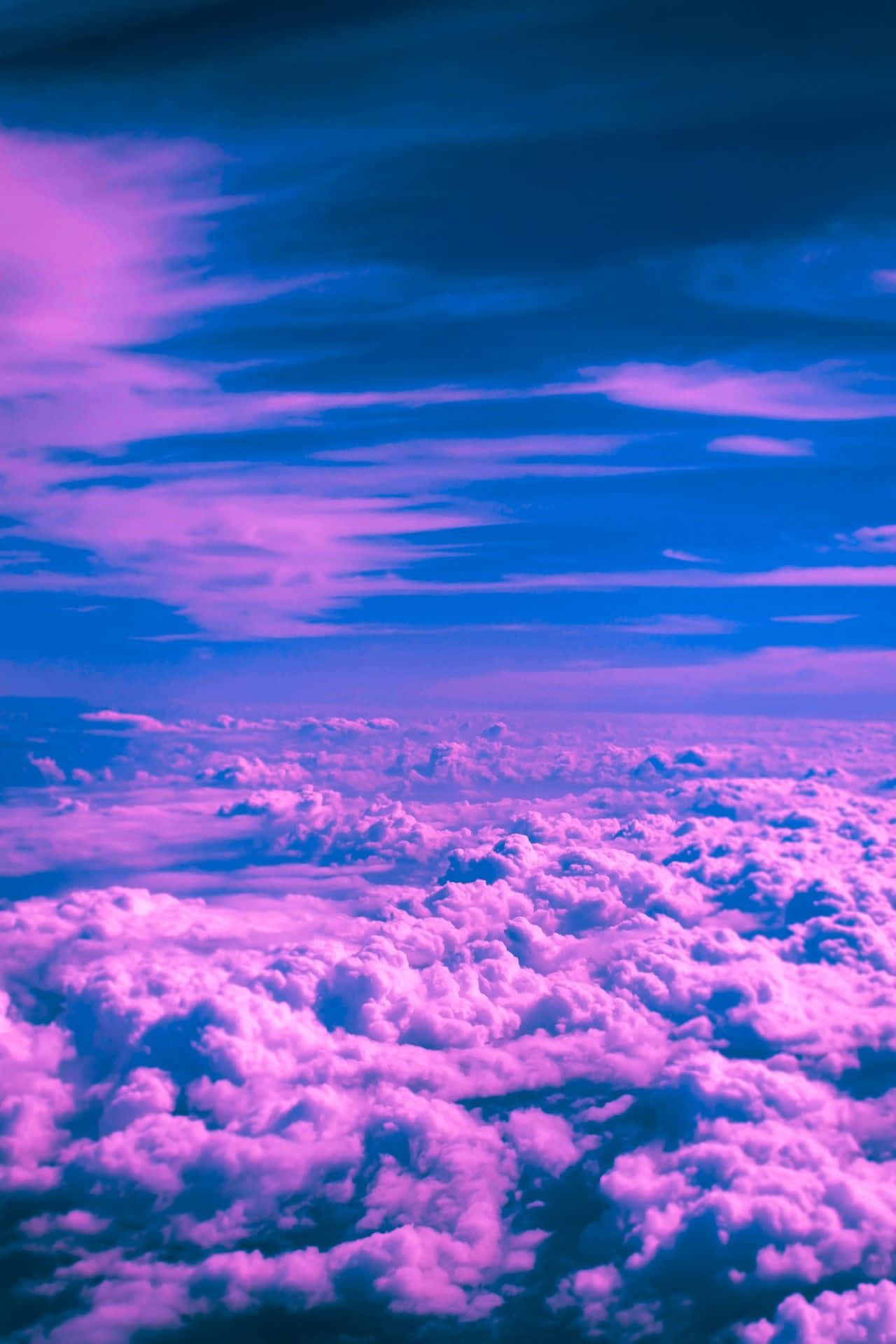 Deep Purple Trippy Aesthetic Cloud, fluffy clouds, vibrant pink, Full HD Phone Wallpaper