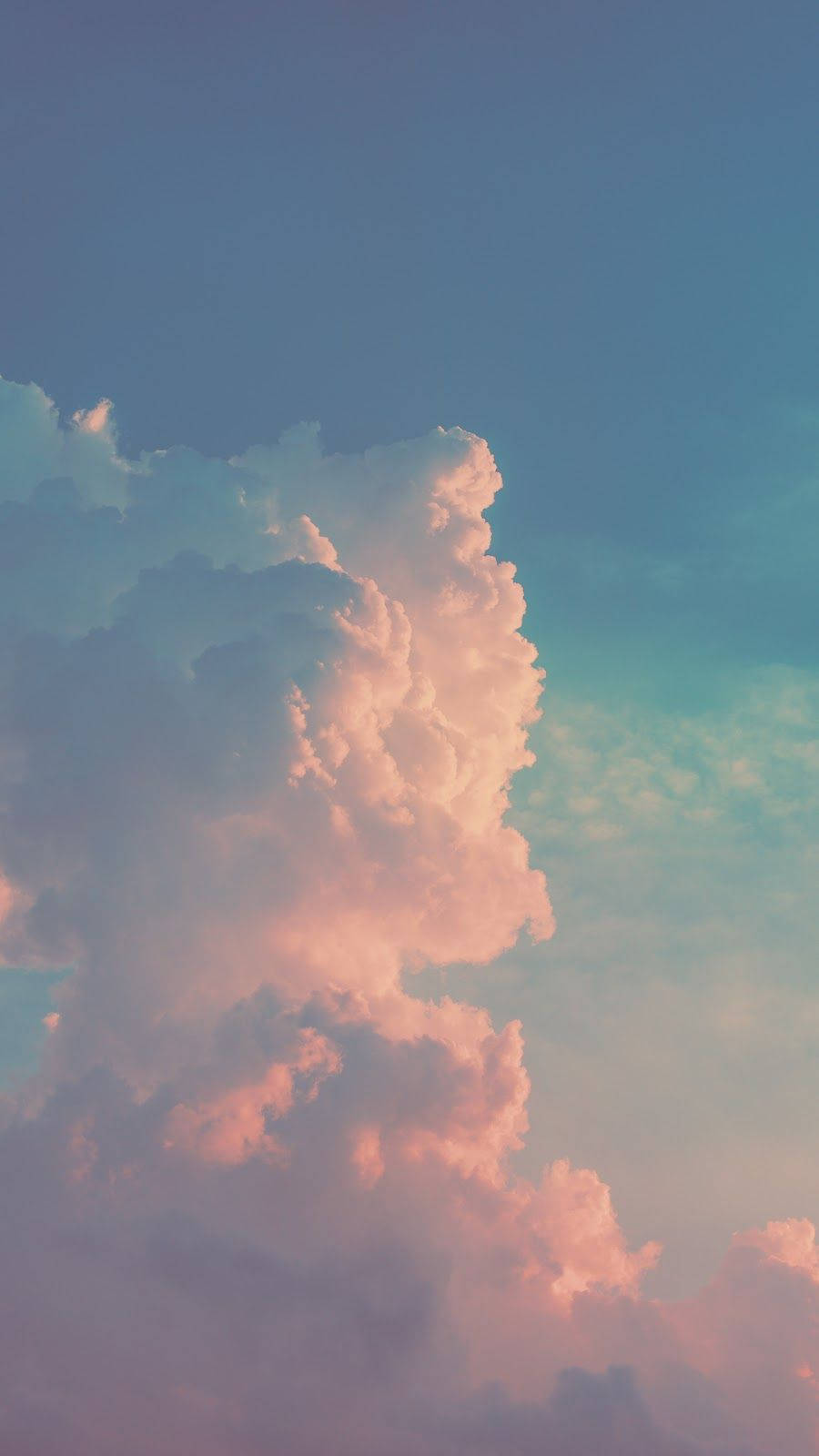 Aesthetic Cloud, pink, teal, HD Phone Wallpaper