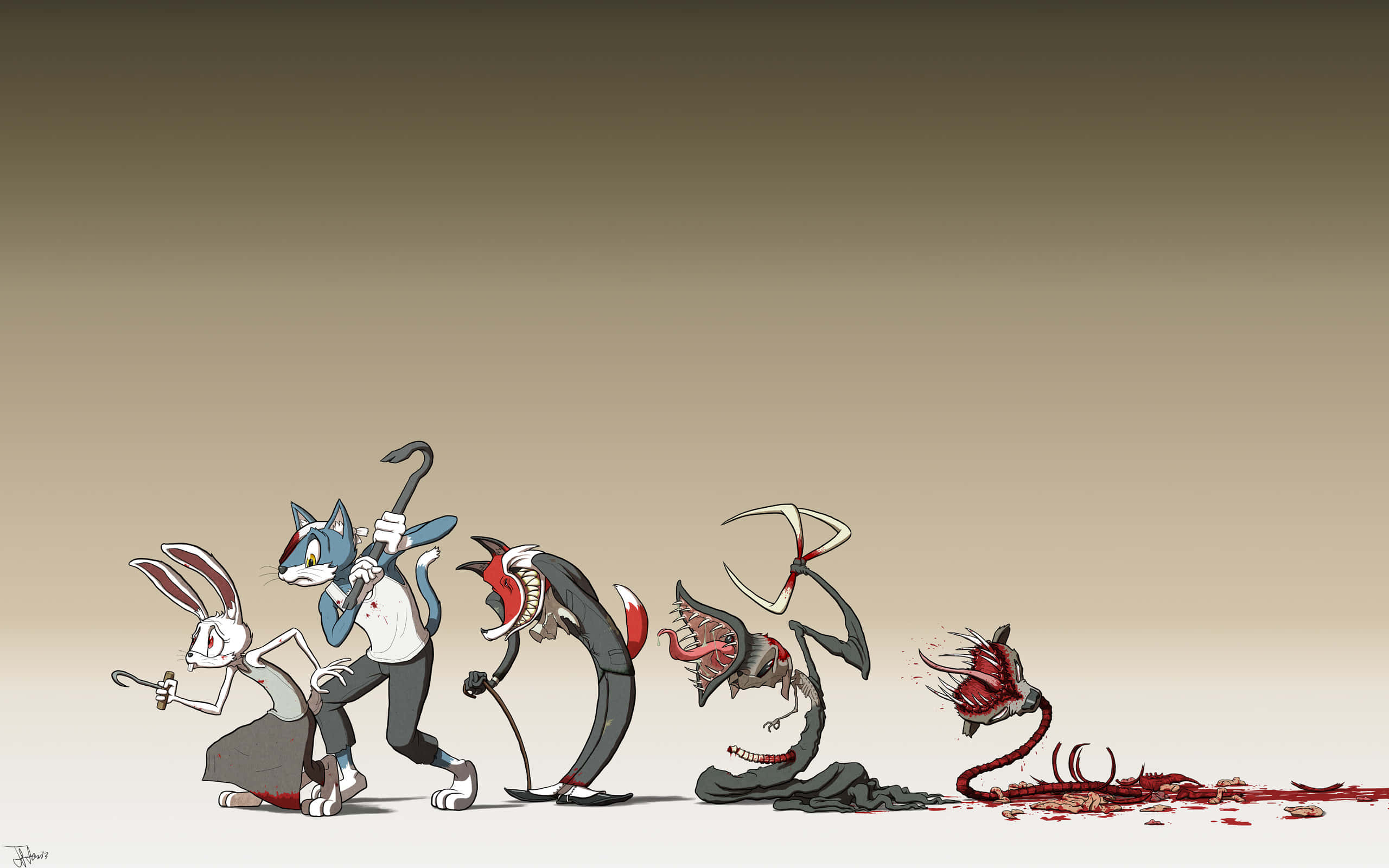 Weird Pfp Morbid Animal, anthropomorphic characters, decaying, 2K Desktop Wallpaper