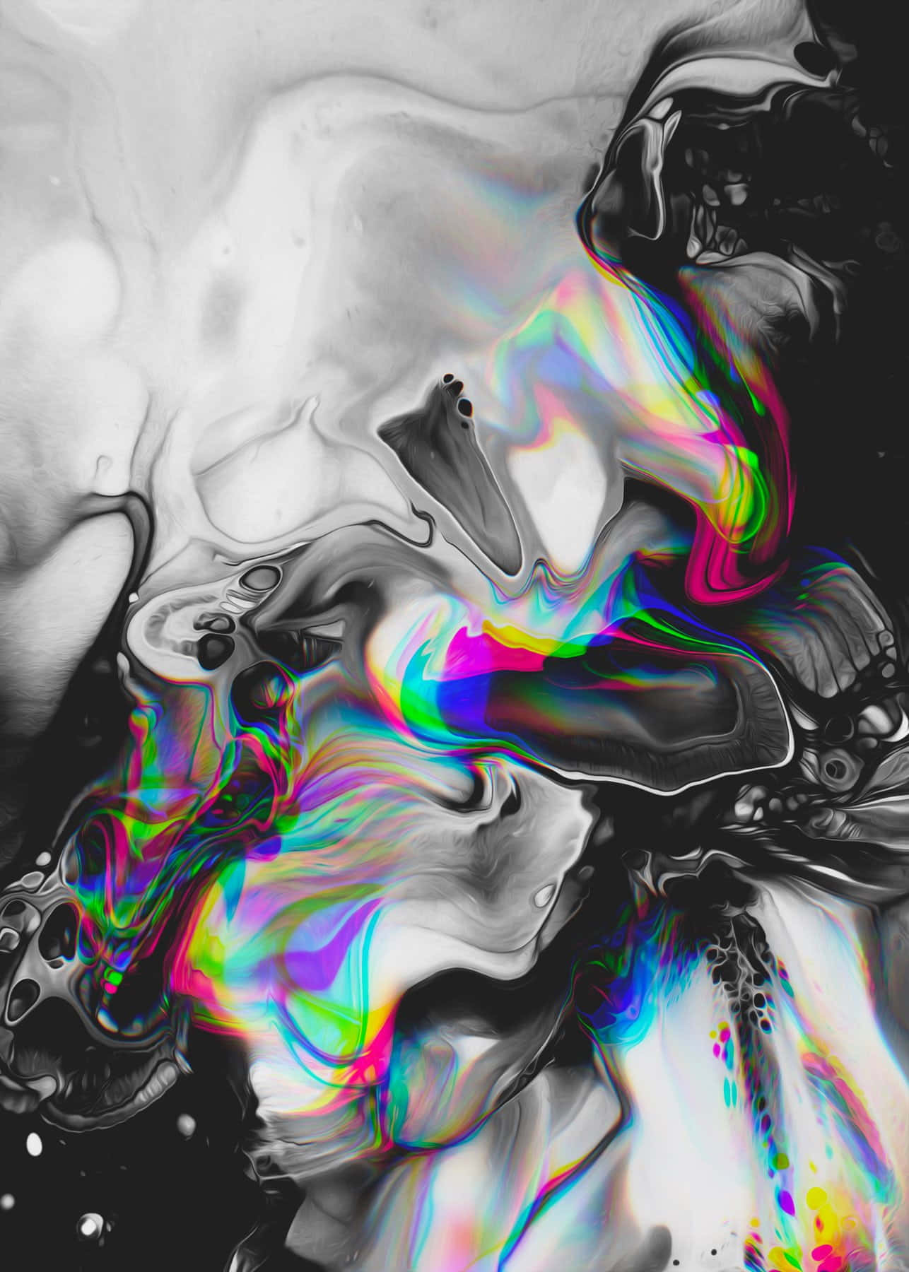 Trippy Art, black, white, HD Phone Wallpaper