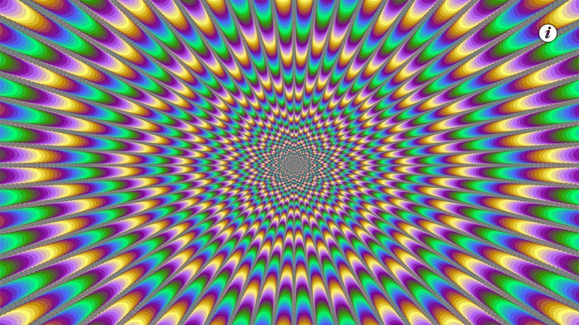 Trippy Art, kaleidoscopic spiral, vibrant rainbow hues, Full HD Desktop Wallpaper