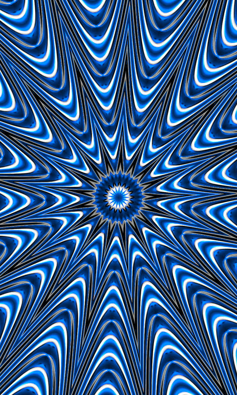 Trippy Blue, deep blues, radial pattern, HD Phone Wallpaper