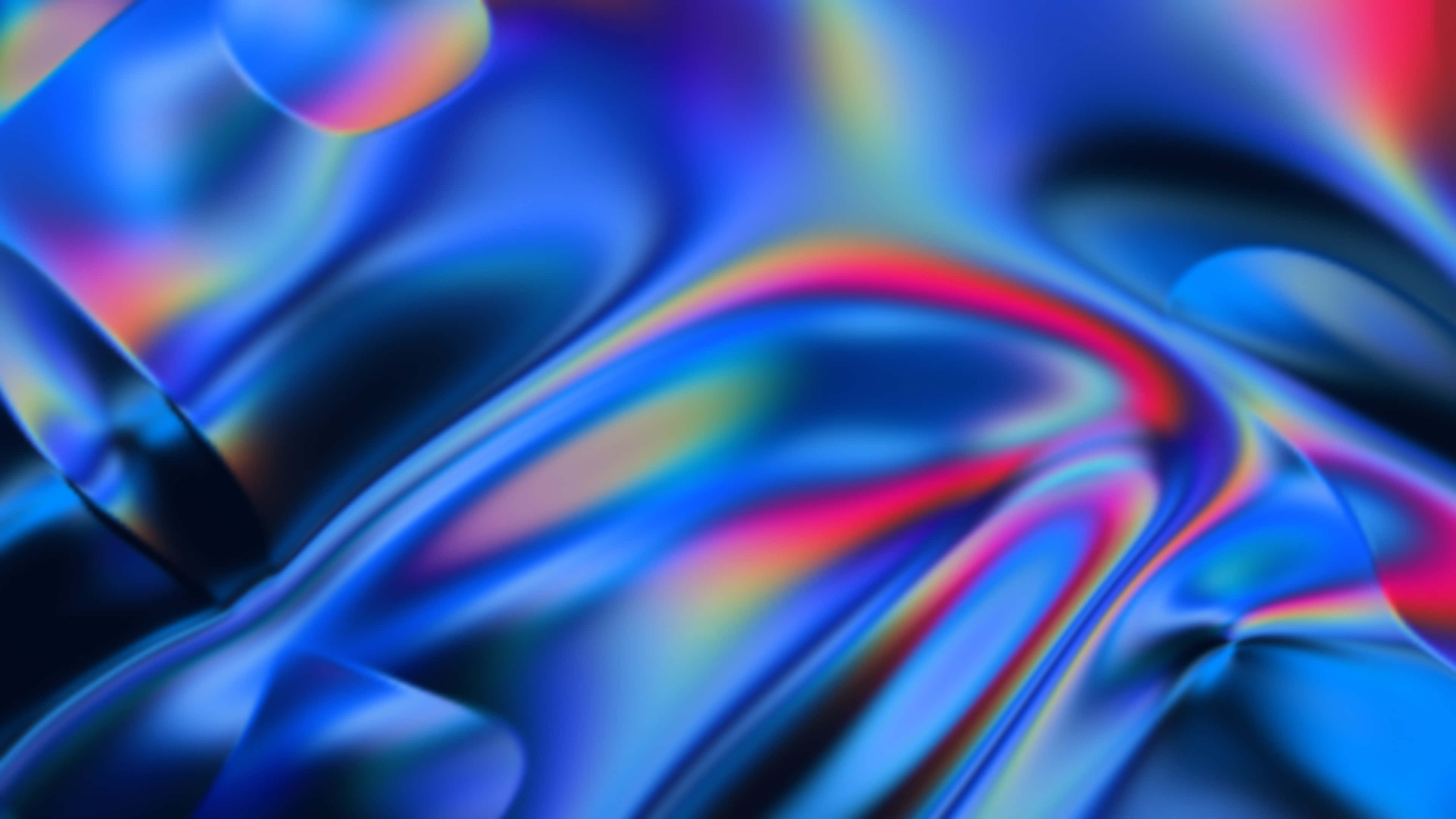 Trippy Blue, iridescent blues, pinks, 4K Desktop Wallpaper