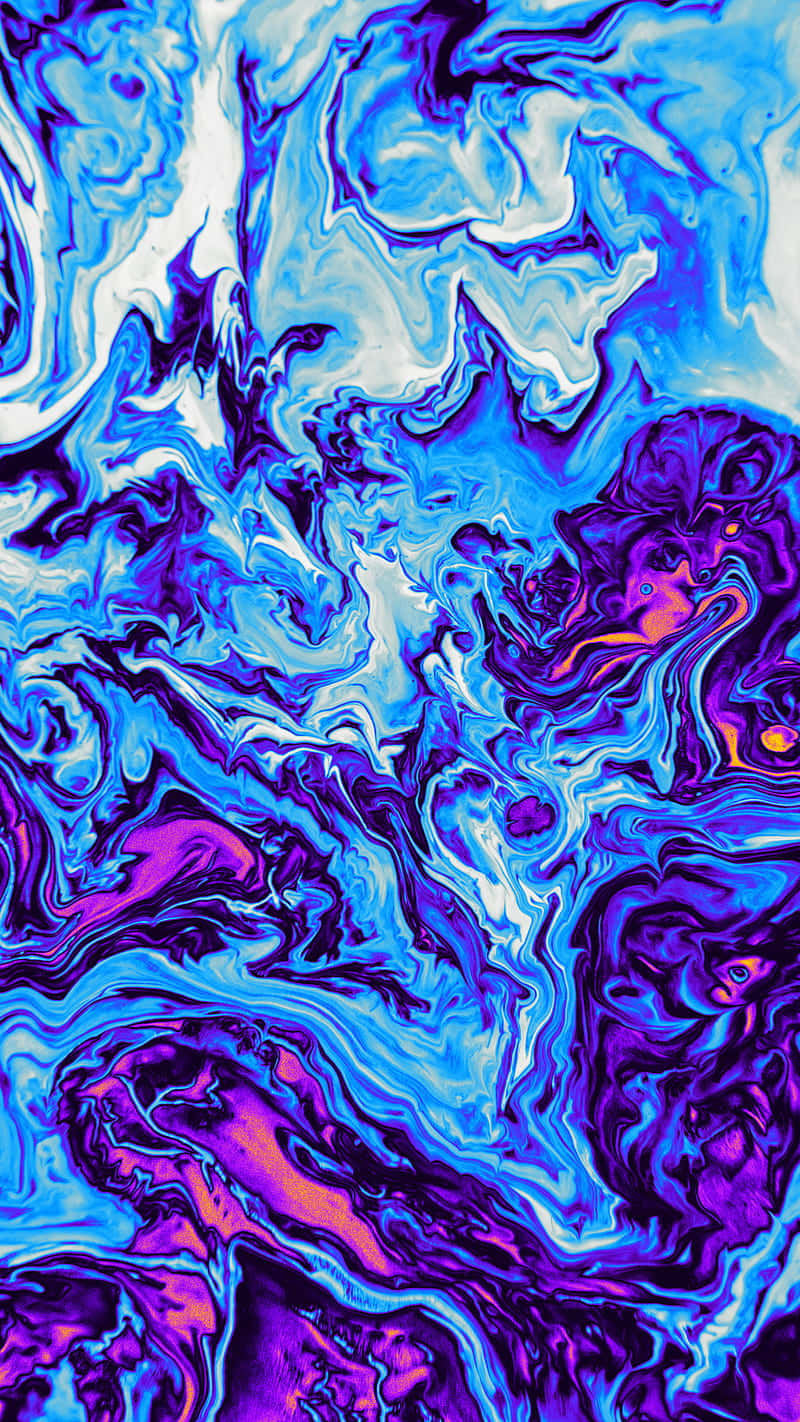 Trippy Blue, electric blues, purples, HD Phone Wallpaper