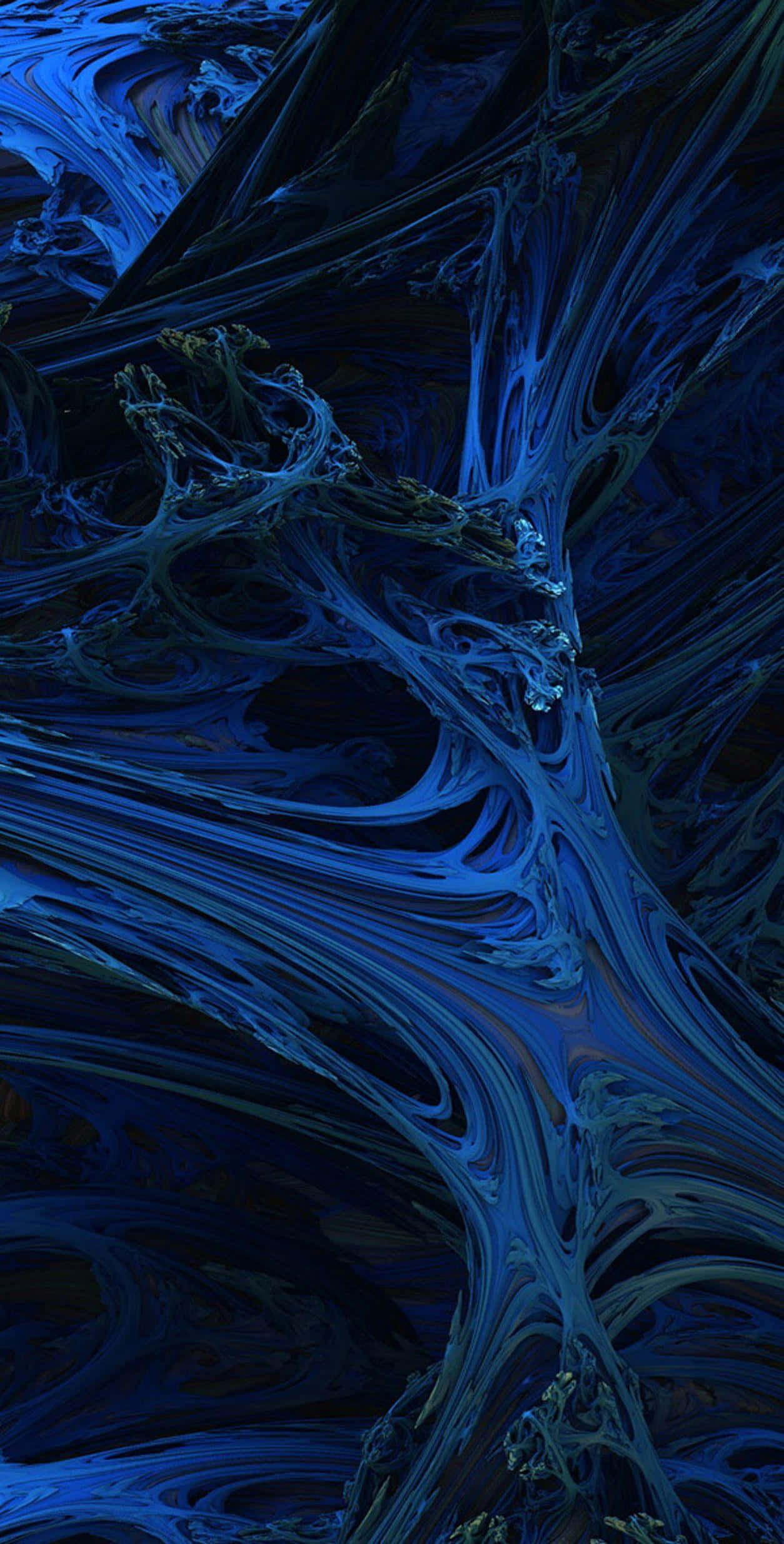 electric blue, black background, abstract image, Full HD Phone Wallpaper