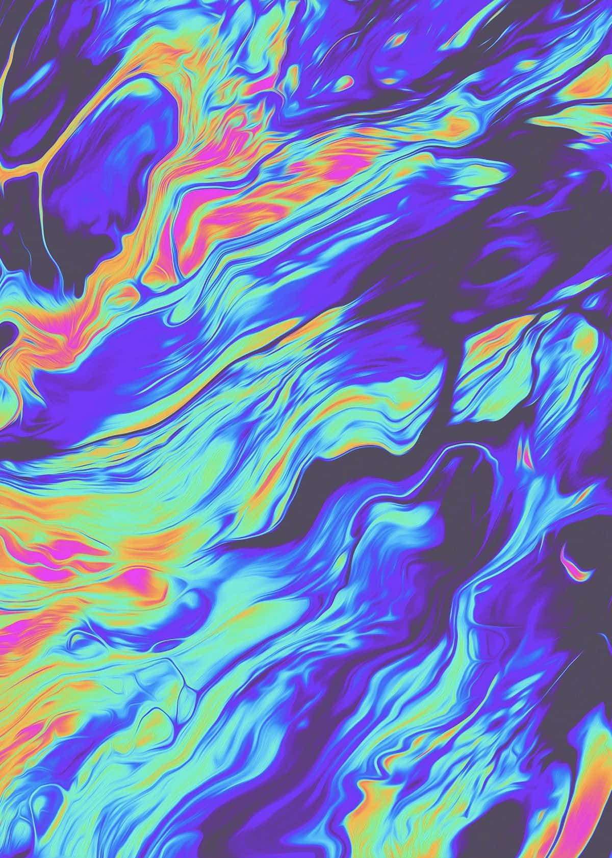 Trippy Blue, neon swirls, blue cyan, HD Phone Wallpaper