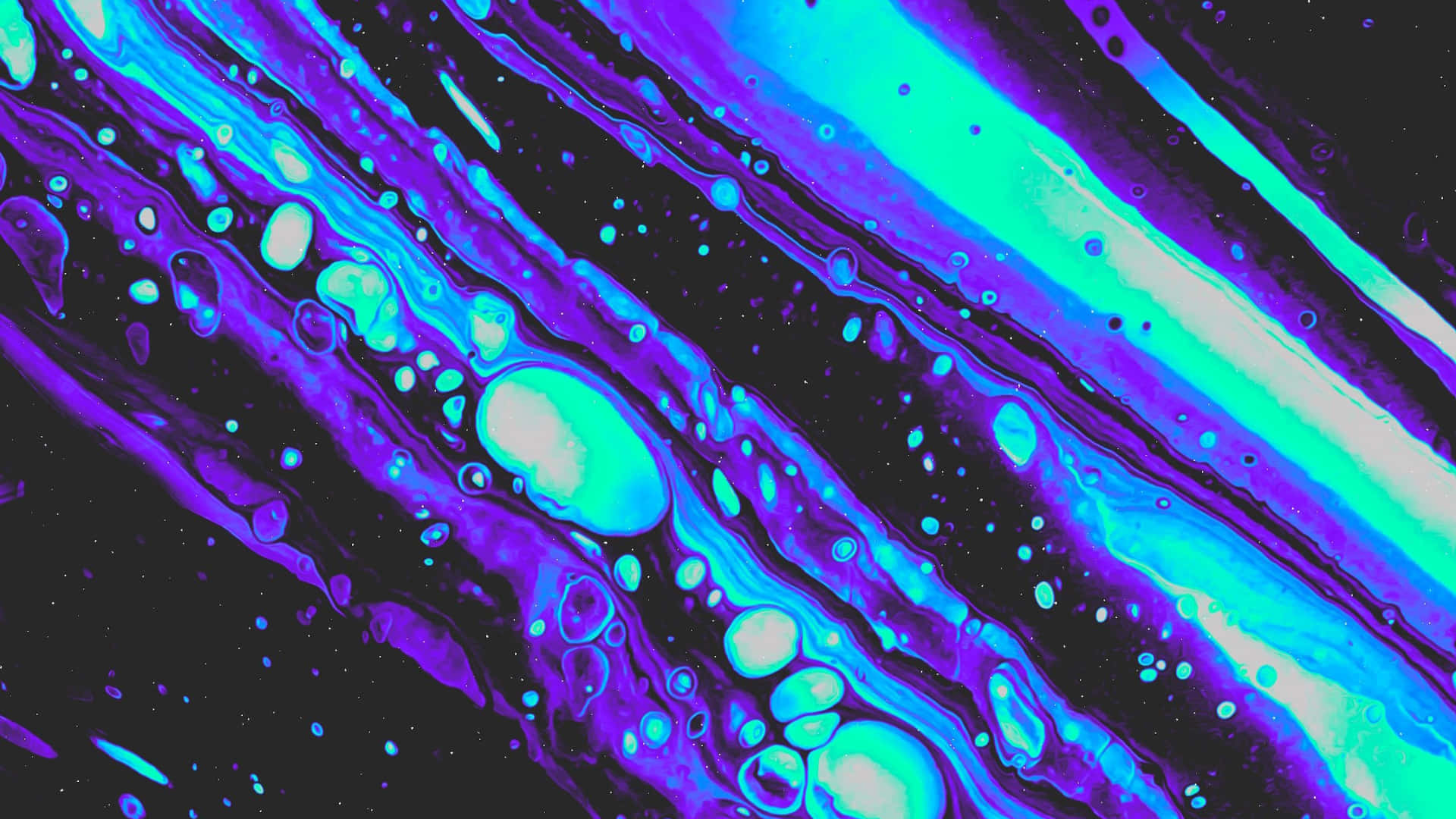 neon blue, purple liquid, bubbles, Full HD Desktop Wallpaper
