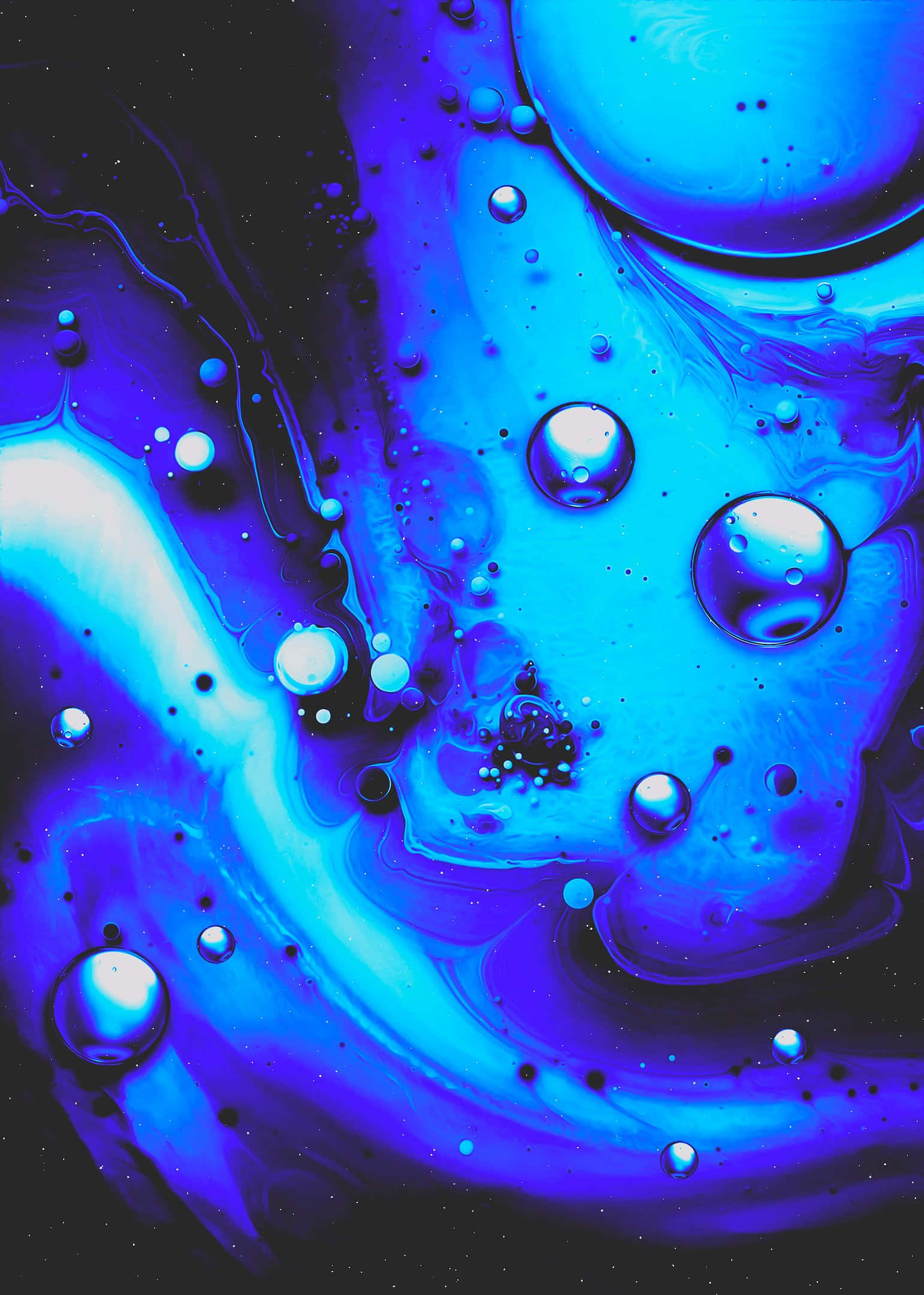 blue water drops, blue background, vibrant blue, Full HD Phone Wallpaper