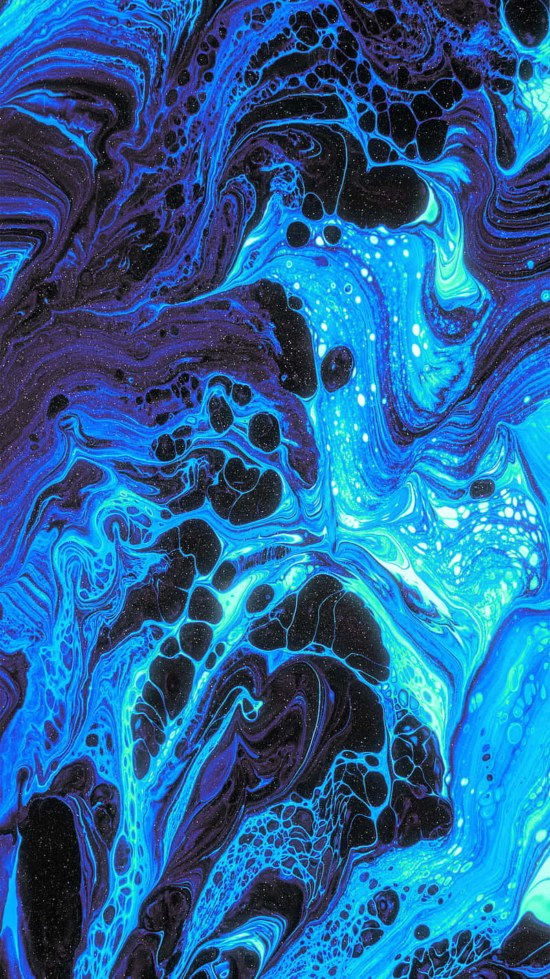 Trippy Blue, blue, black, HD Phone Wallpaper