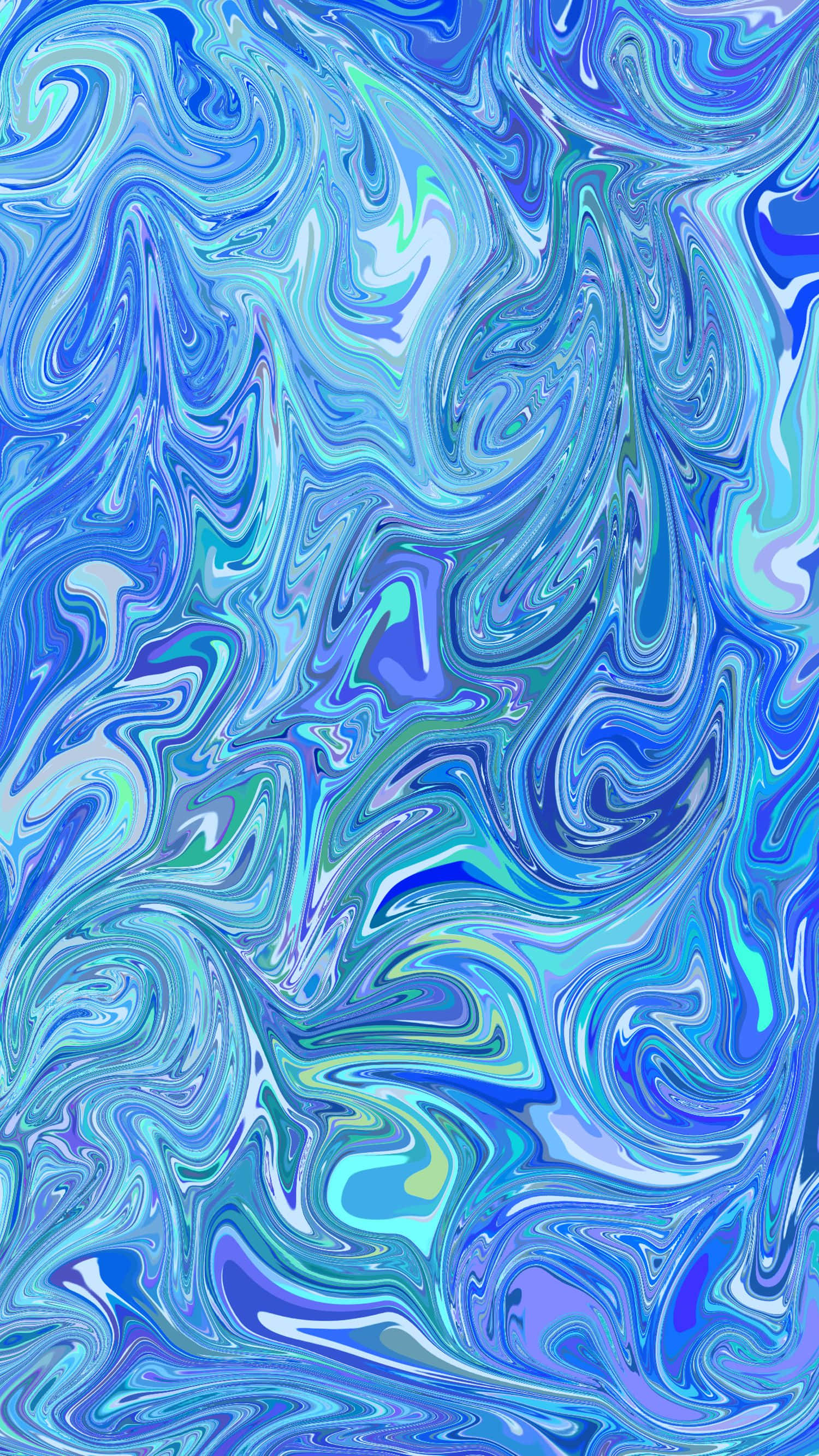 Trippy Blue, vivid blue, green, 2K Phone Wallpaper