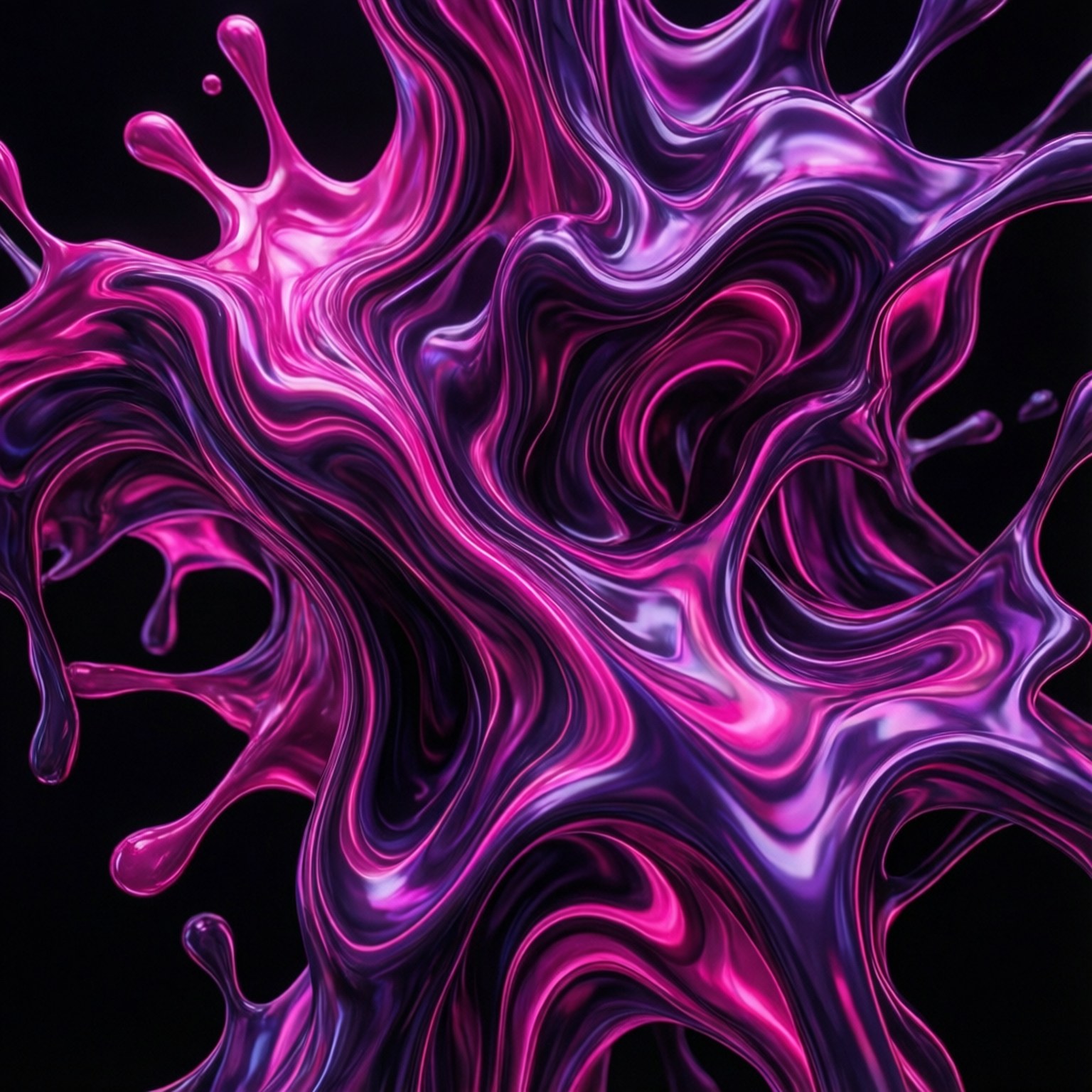 neon liquid flow, magenta, purple, HD Desktop Wallpaper