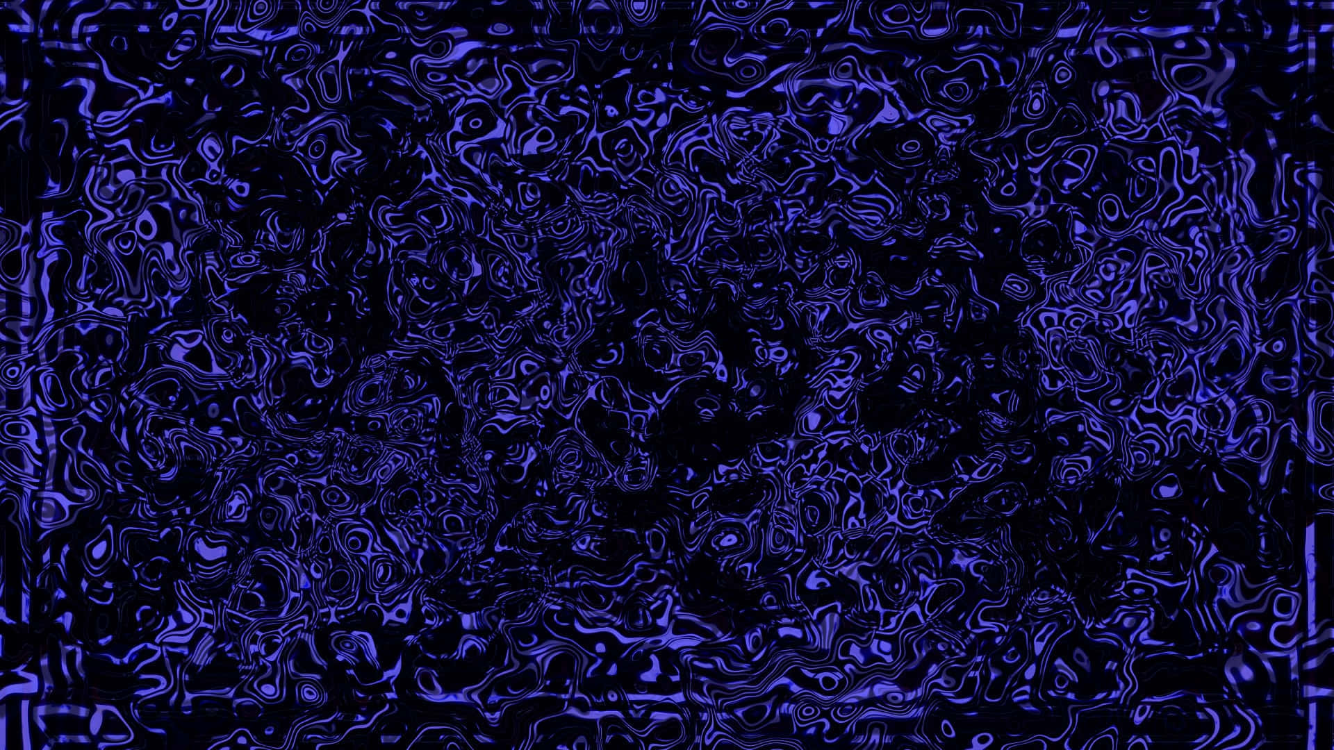 abstract blue psychedelic patterns, glowing electric blue waves, deep black background, Full HD Desktop Wallpaper