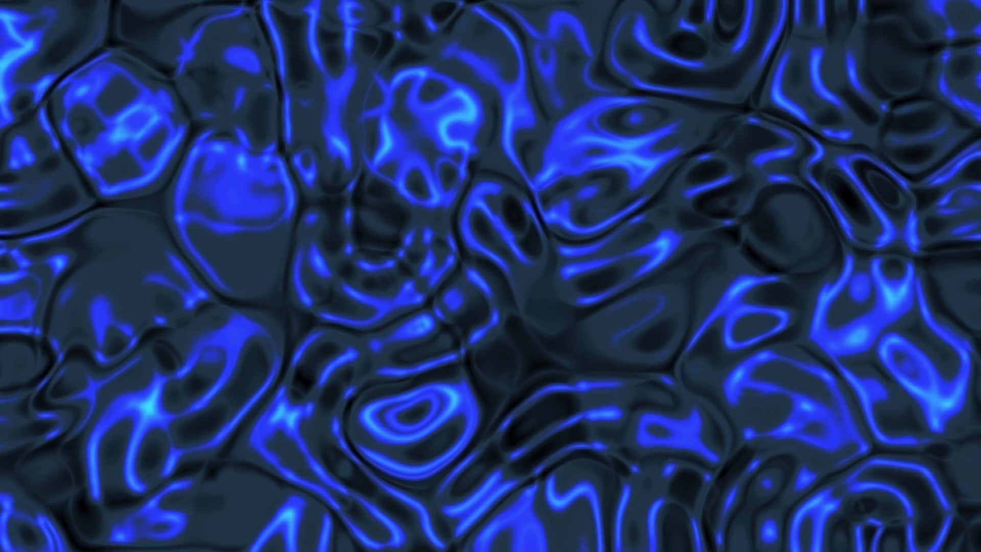 dark blue liquid surface, glowing neon blue veins, organic bubble-like formations, Full HD Desktop Wallpaper