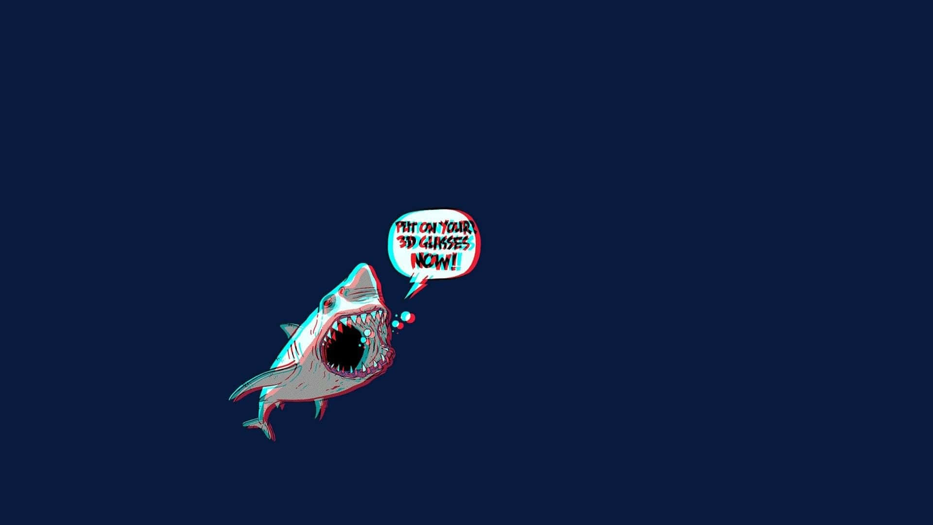 Trippy Desktop, shark, speech bubble, Full HD Desktop Wallpaper
