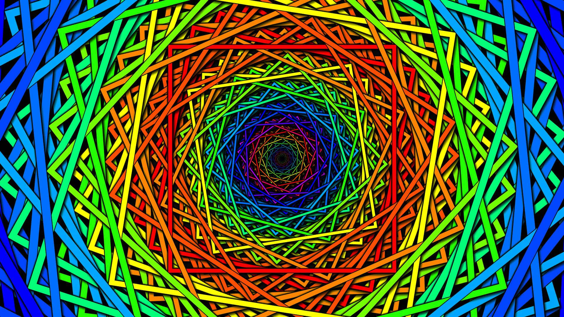 Trippy Desktop, rainbow-colored lines, spiral, Full HD Desktop Wallpaper
