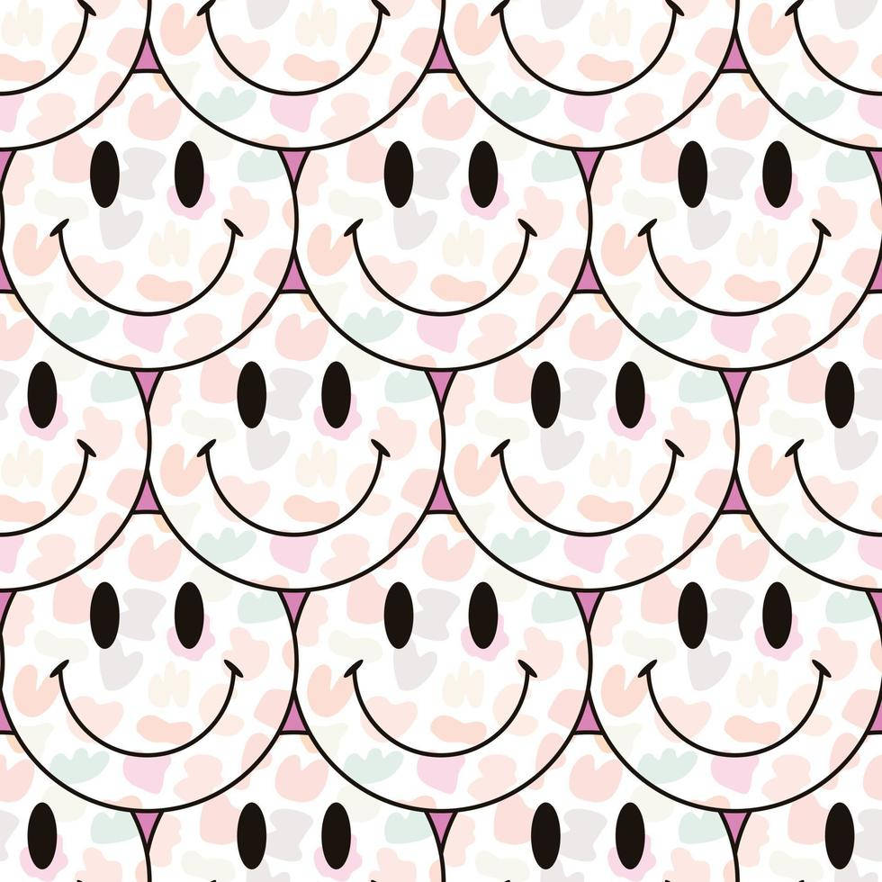 Trippy Face, smiling faces, black outlines, SD Desktop Wallpaper