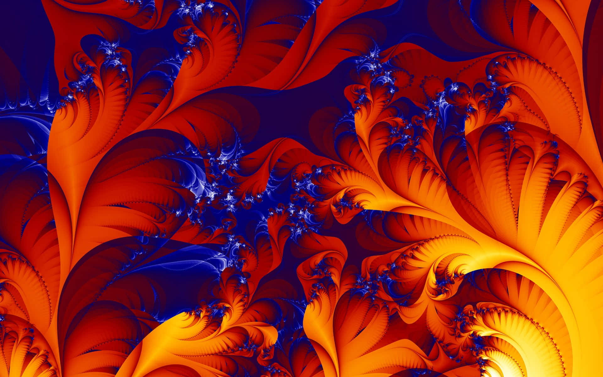 Trippy Fractals, 1920 x 1200, fiery orange, Full HD Desktop Wallpaper