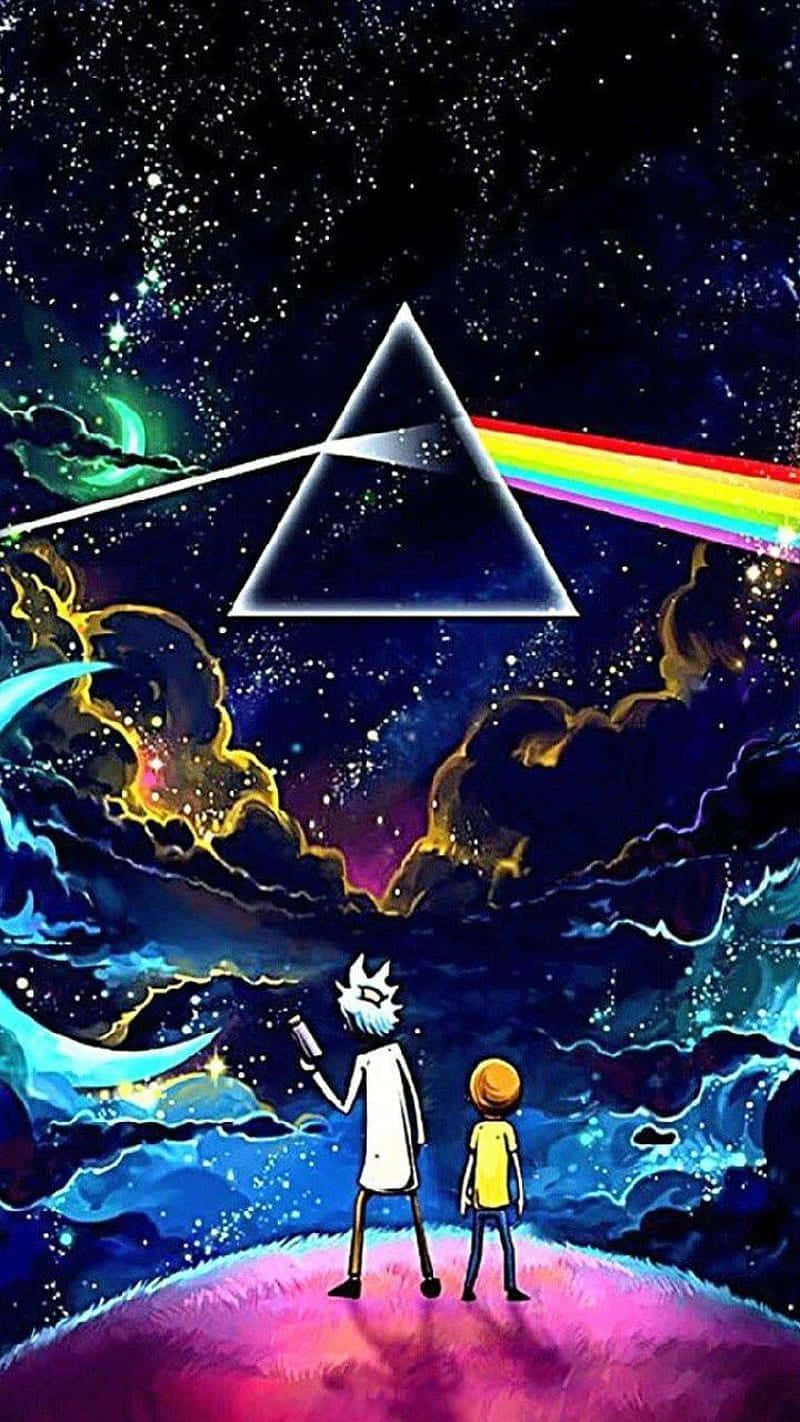 Trippy Galaxy, pink planet, prism, HD Phone Wallpaper