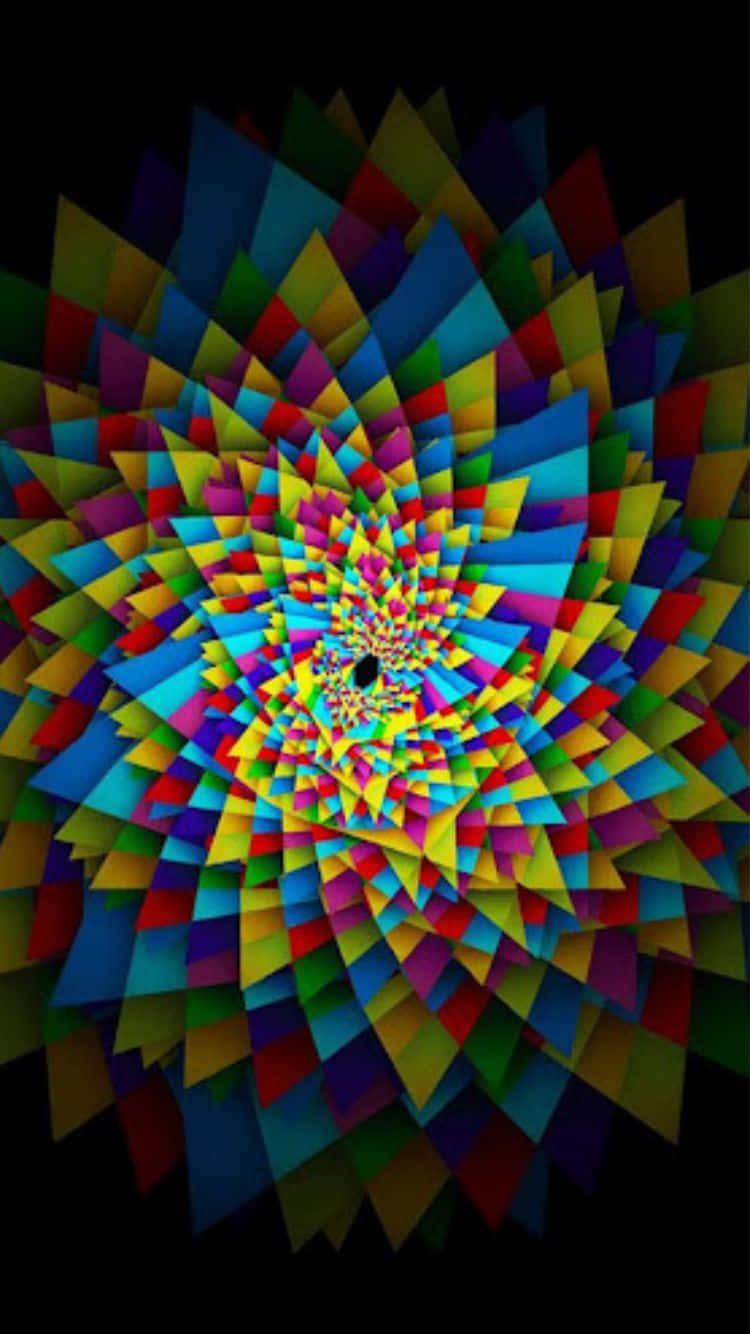 colorful kaleidoscope pattern, tripty i phone6, multicolored triangular shards, HD Phone Wallpaper