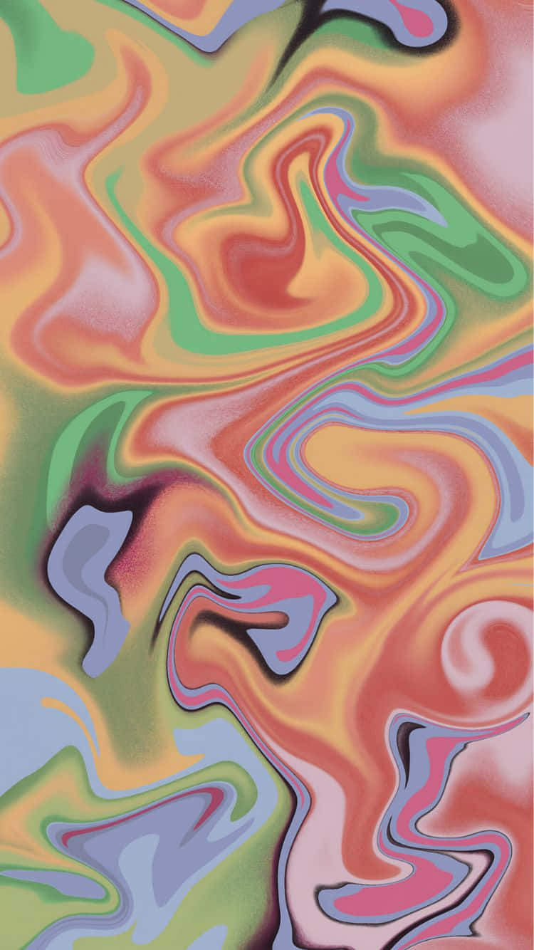 abstract liquid swirls, iPhone 6, warm oranges, HD Phone Wallpaper