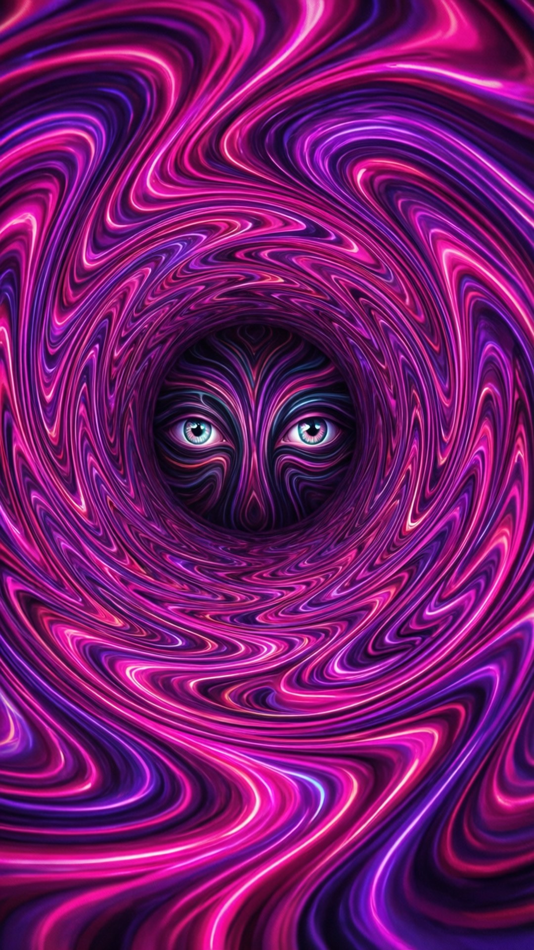 neon swirl tunnel, magenta, purple, Full HD Phone Wallpaper
