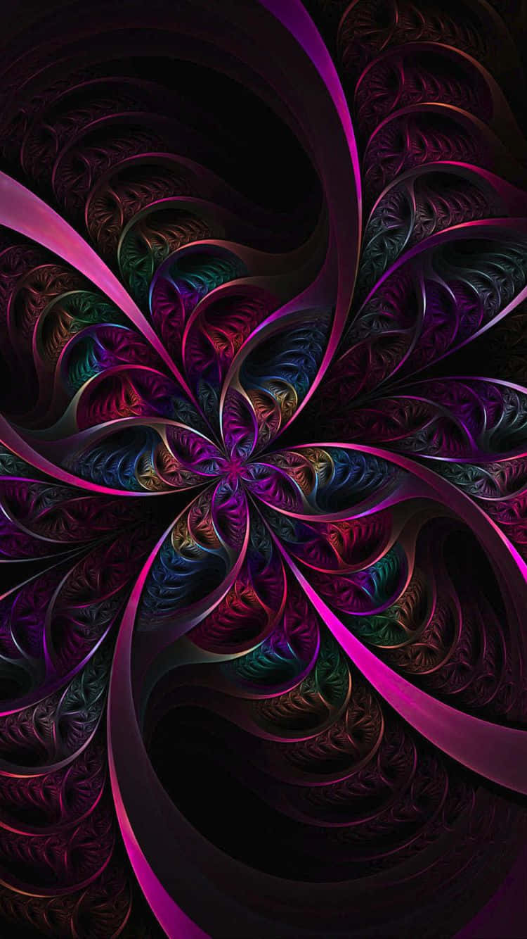 iPhone 6, fractal artwork, purple, HD Phone Wallpaper