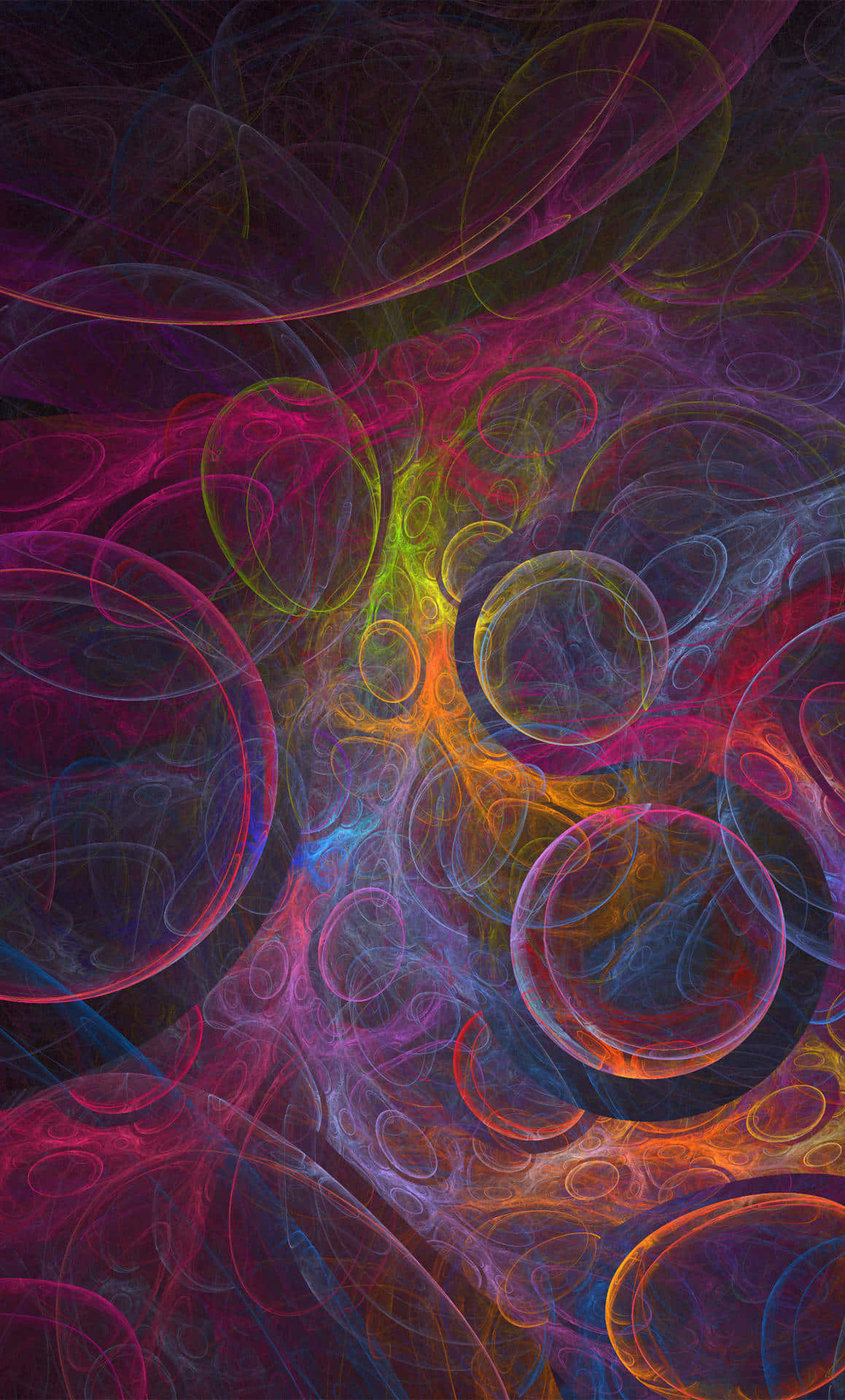 abstract trippy swirlsi phone wallpaper, neon hues, fractal patterns, Full HD Phone Wallpaper