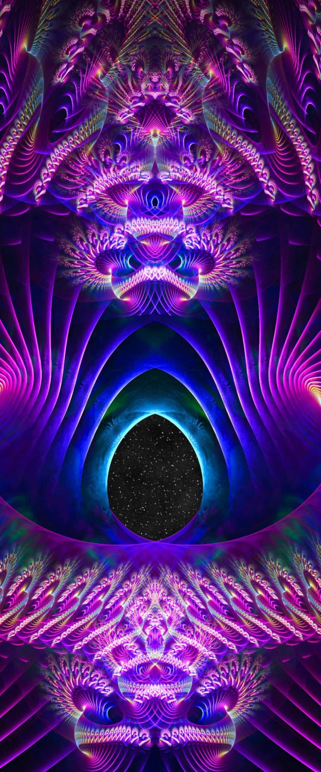 psychedelic vortex, i Phone, vibrant purple, 2K Phone Wallpaper