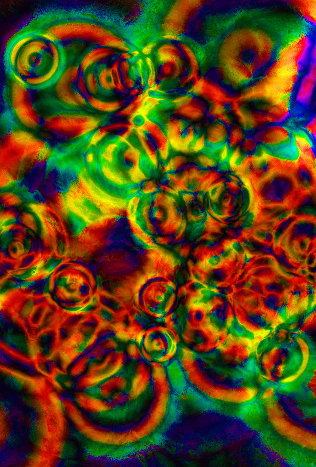 psychedelic swirls, neon green, orange, HD Phone Wallpaper
