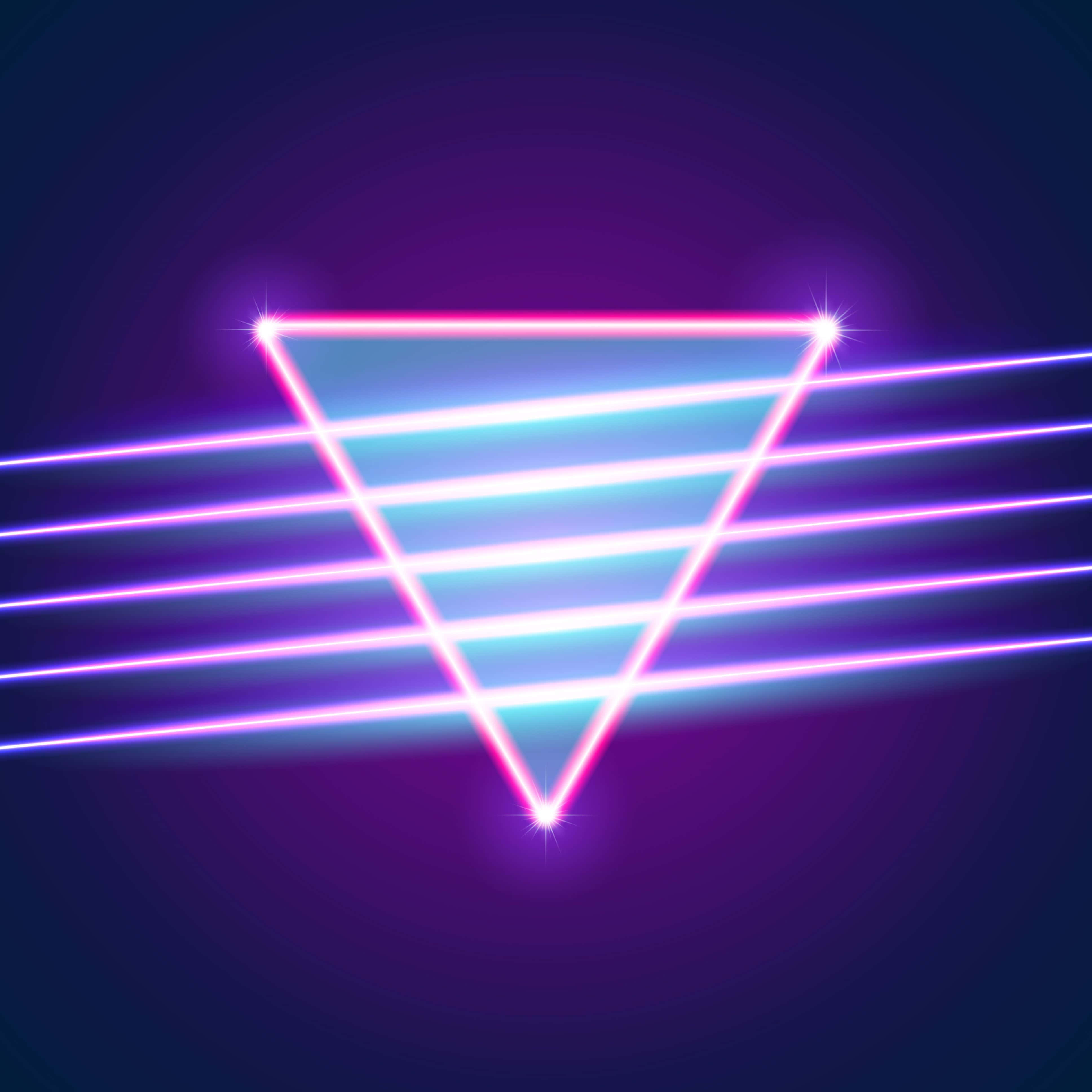 trippy neon lights, neon triangle, radiant pink, 4K Desktop Wallpaper
