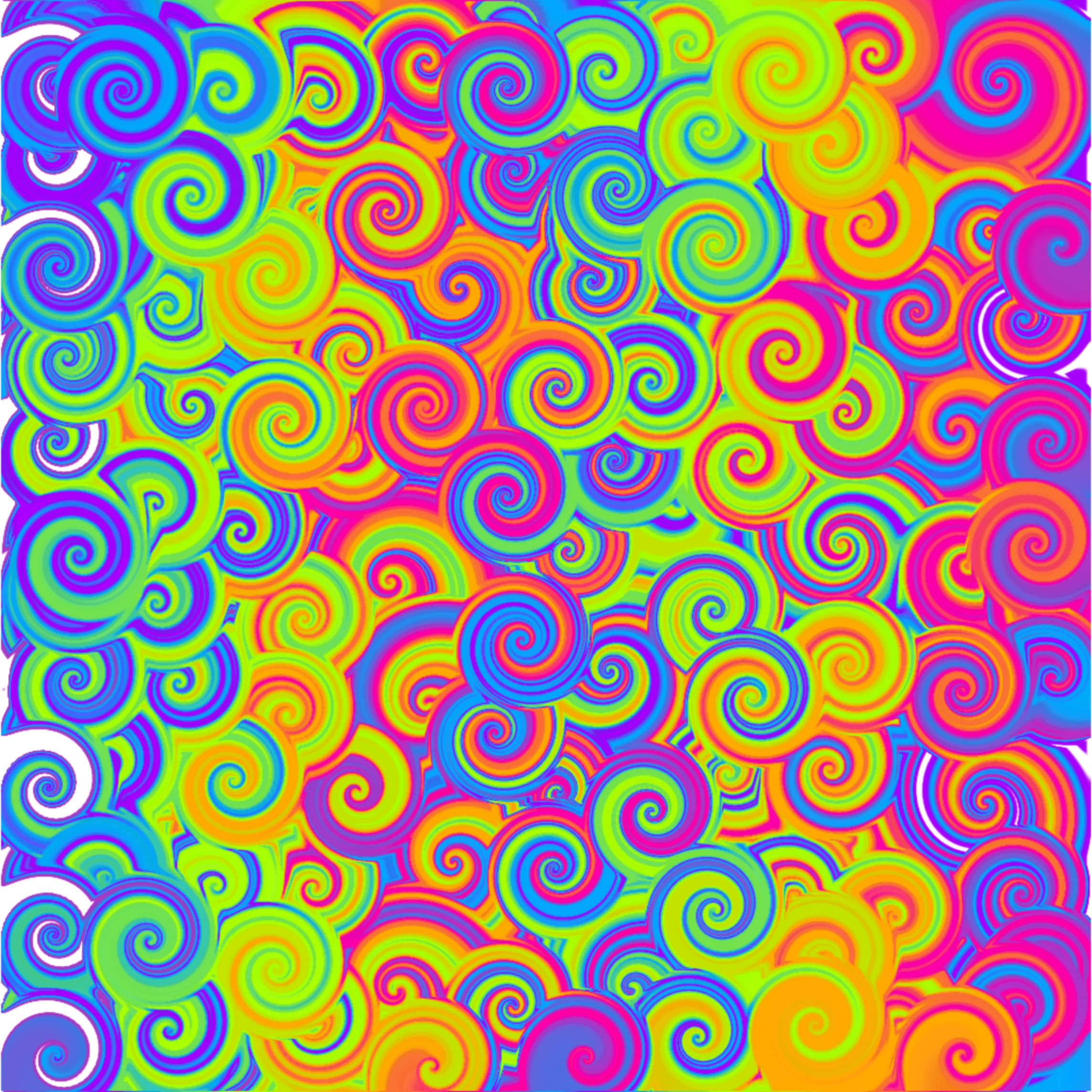 Trippy Neon Lights, neon colors, psychedelic swirls, Full HD Desktop Wallpaper