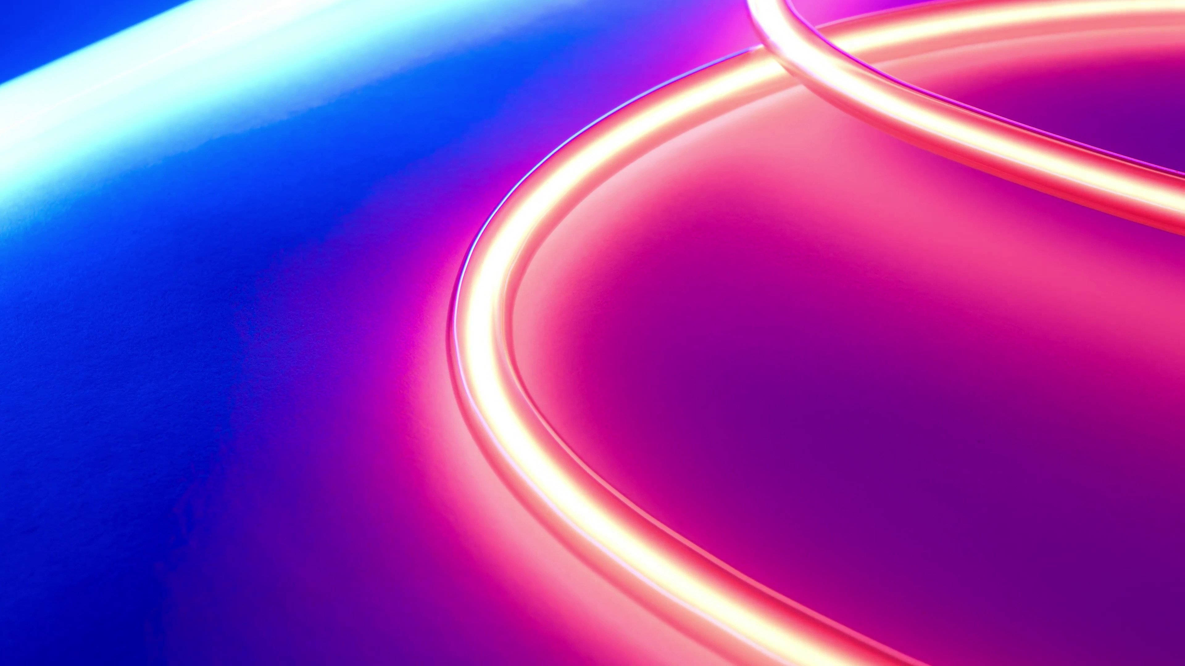 neon light, red, blue, 4K Desktop Wallpaper