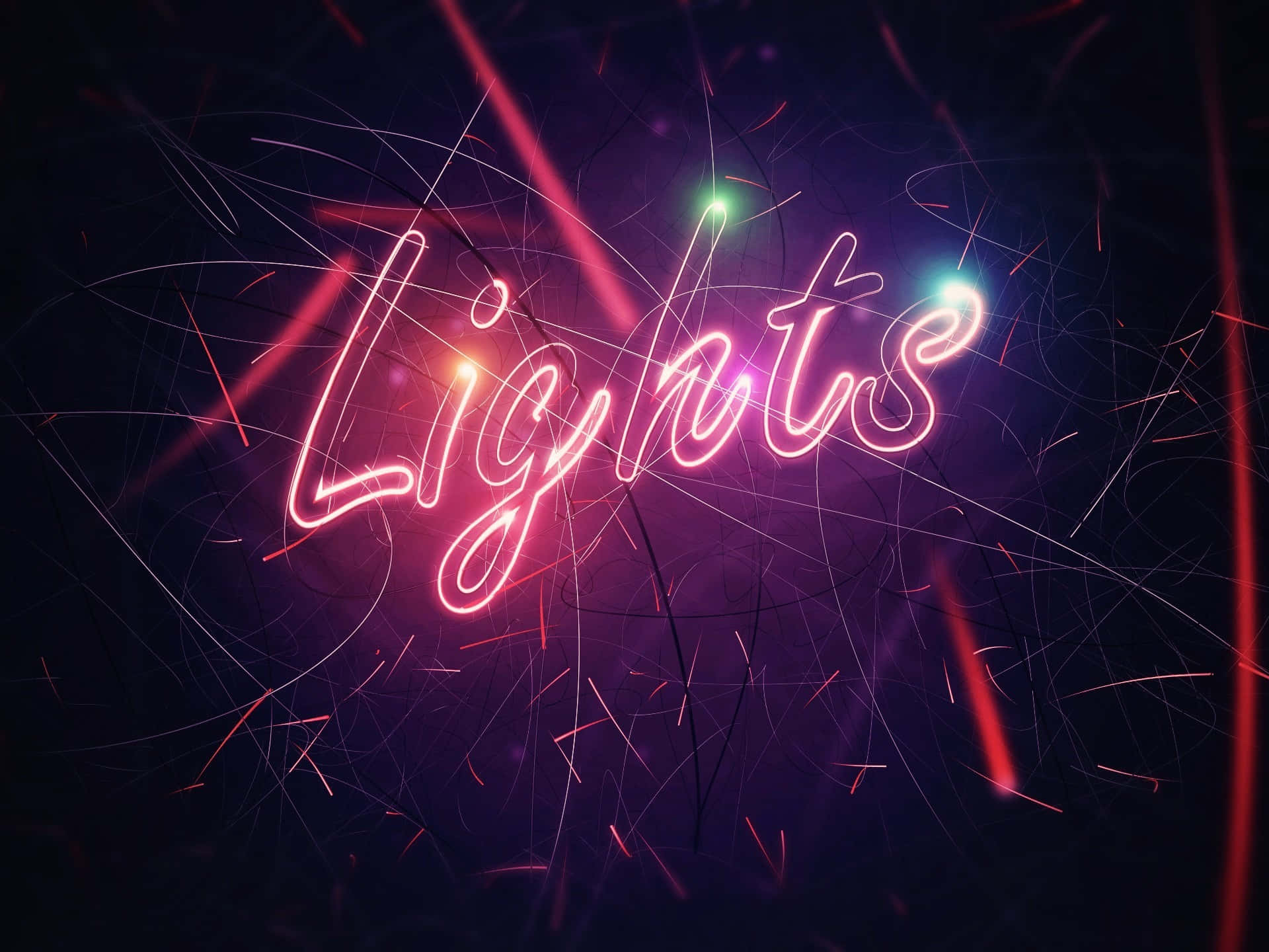 neon lights, vibrant pink neon, dark background, Full HD Desktop Wallpaper