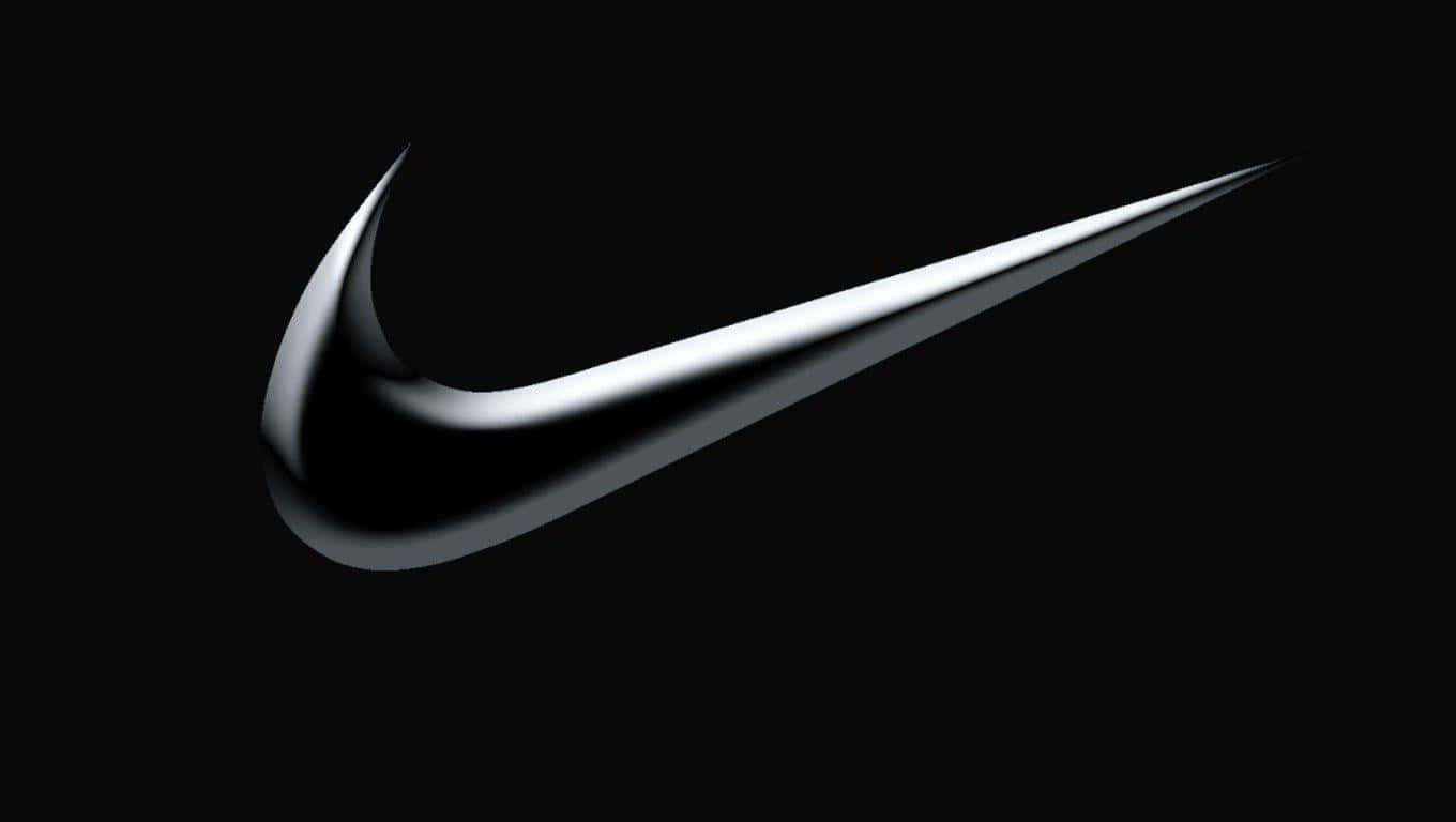 Nike, swoosh logo, metallic finish, HD Desktop Wallpaper
