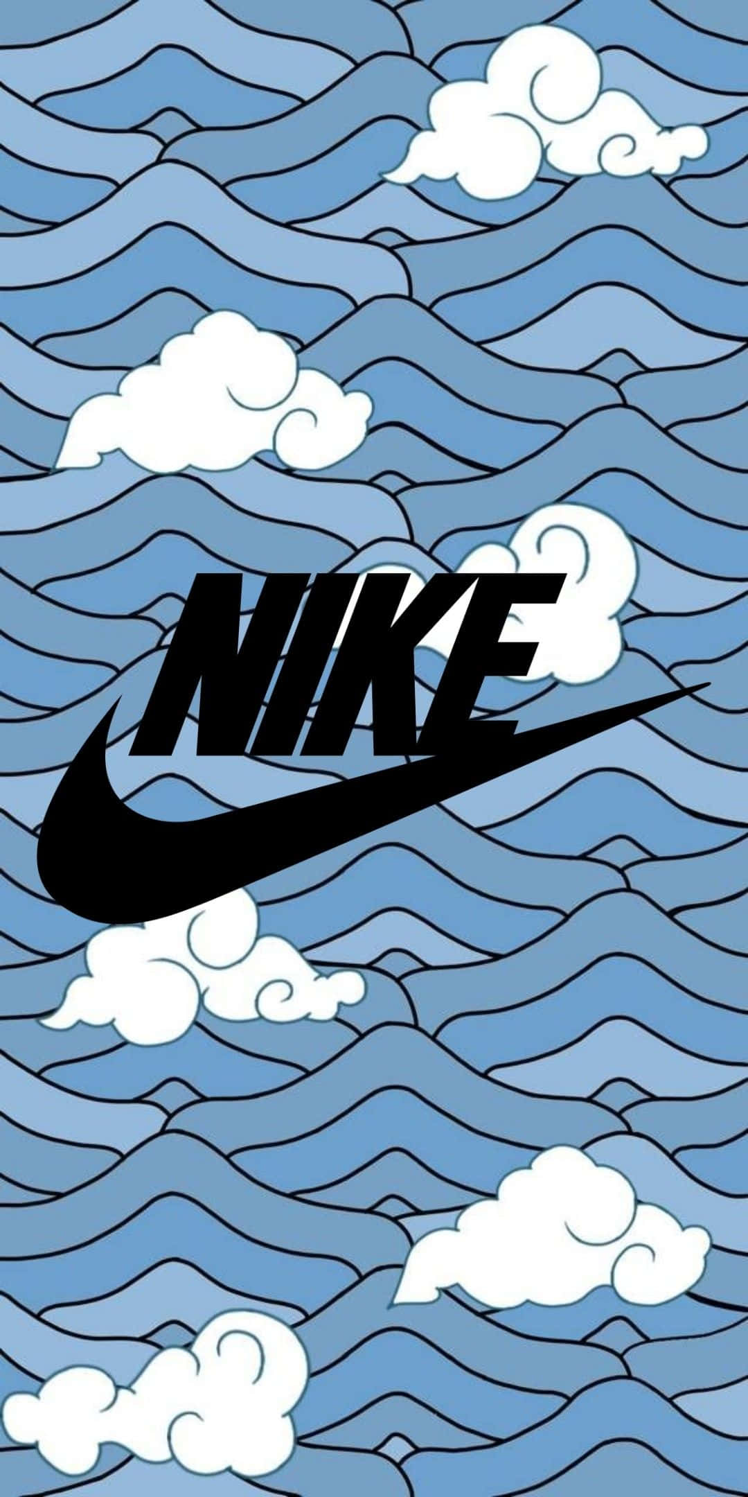 Nike, Clouds, black Nike logo, Full HD Phone Wallpaper