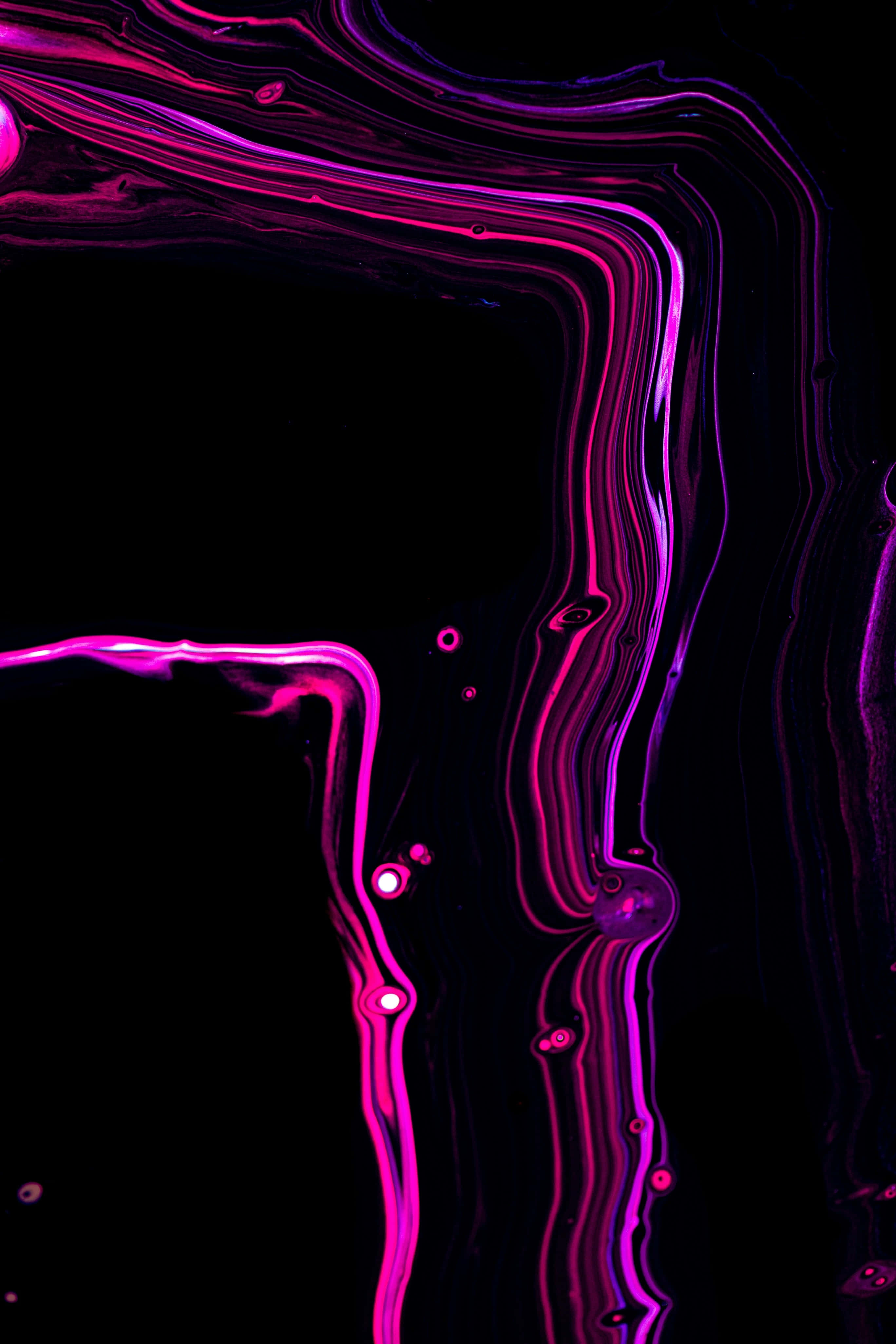 magenta, purple, liquid swirls, 4K Phone Wallpaper