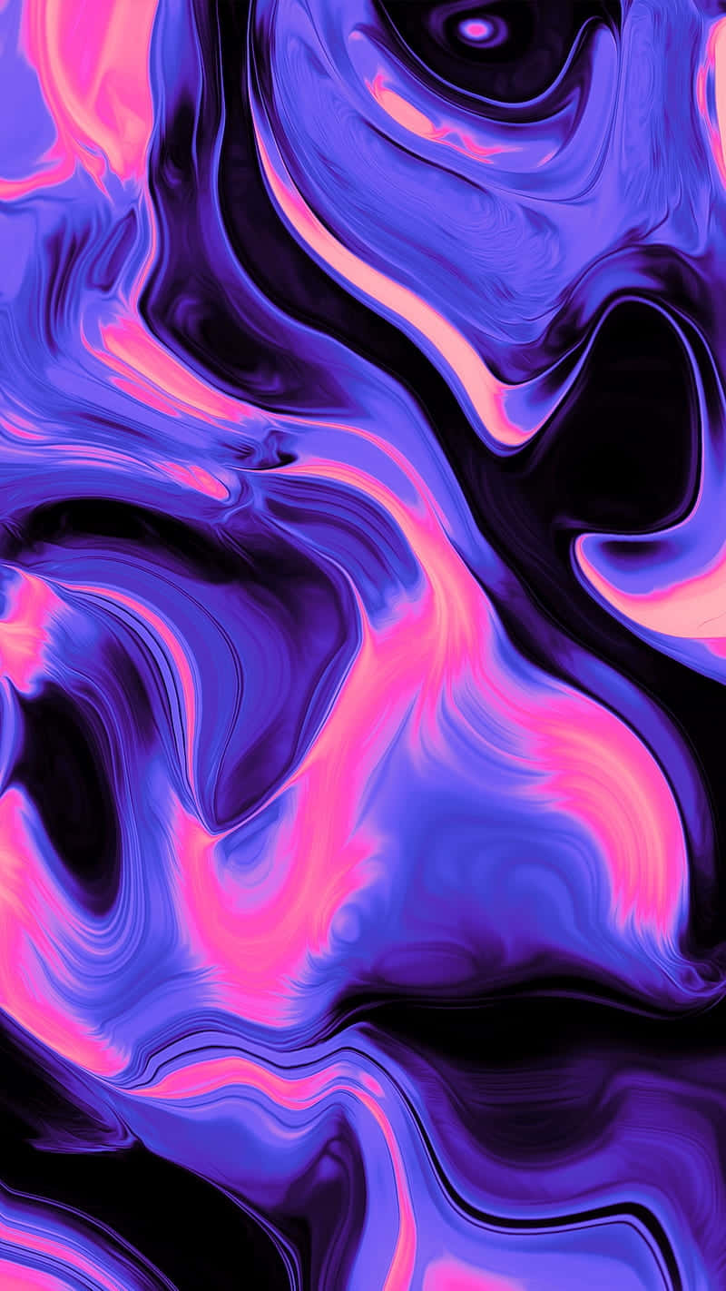 neon pink, deep purple, liquid-like waves, HD Phone Wallpaper