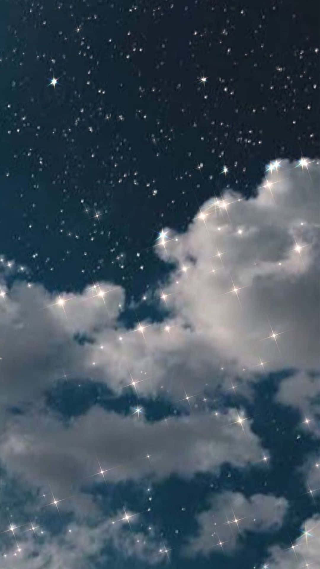 Trippy Sky, starry night sky, glowing stars, Full HD Phone Wallpaper
