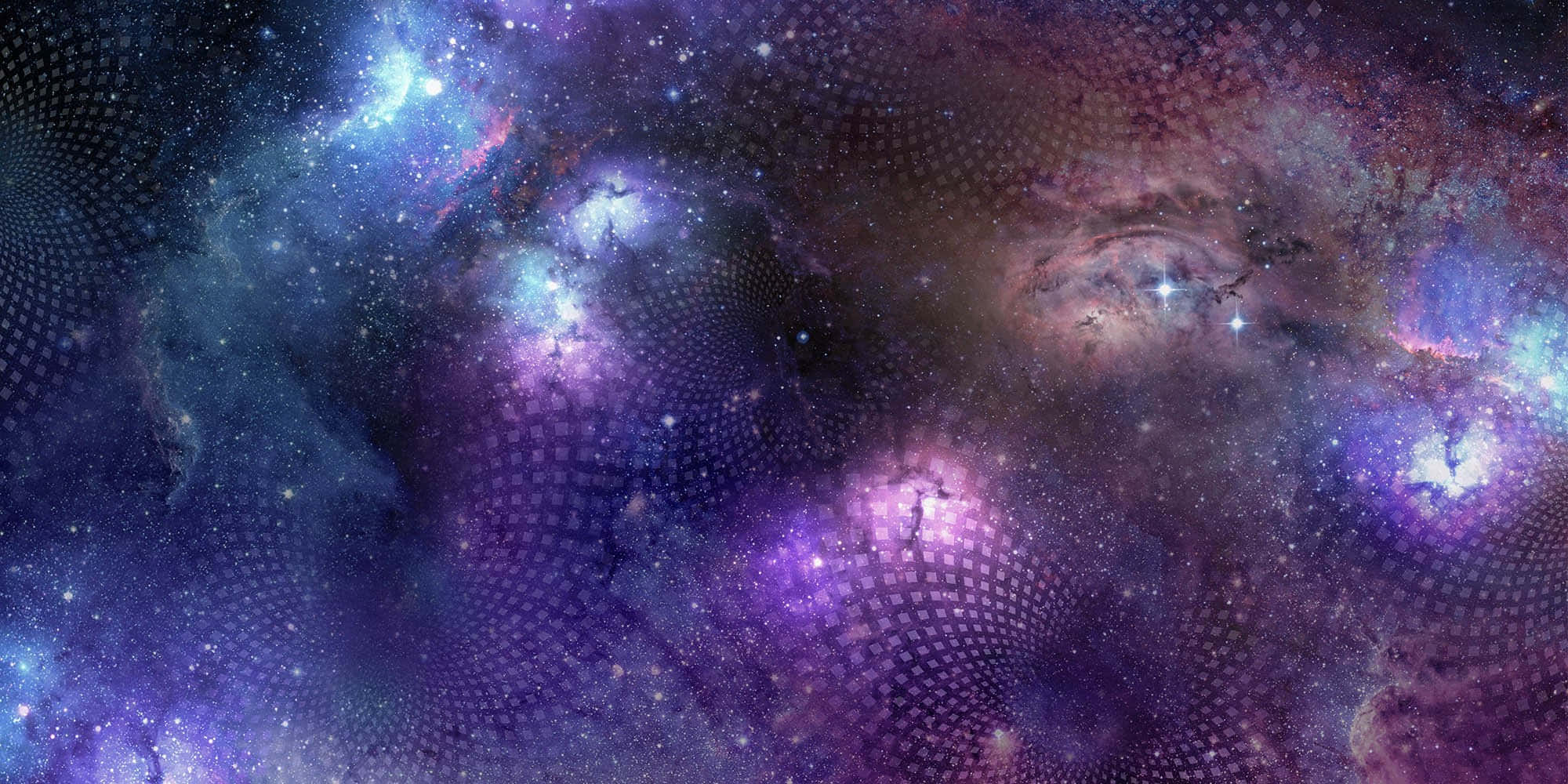 Trippy Sky, cosmic nebulae, deep purples, Full HD Desktop Wallpaper