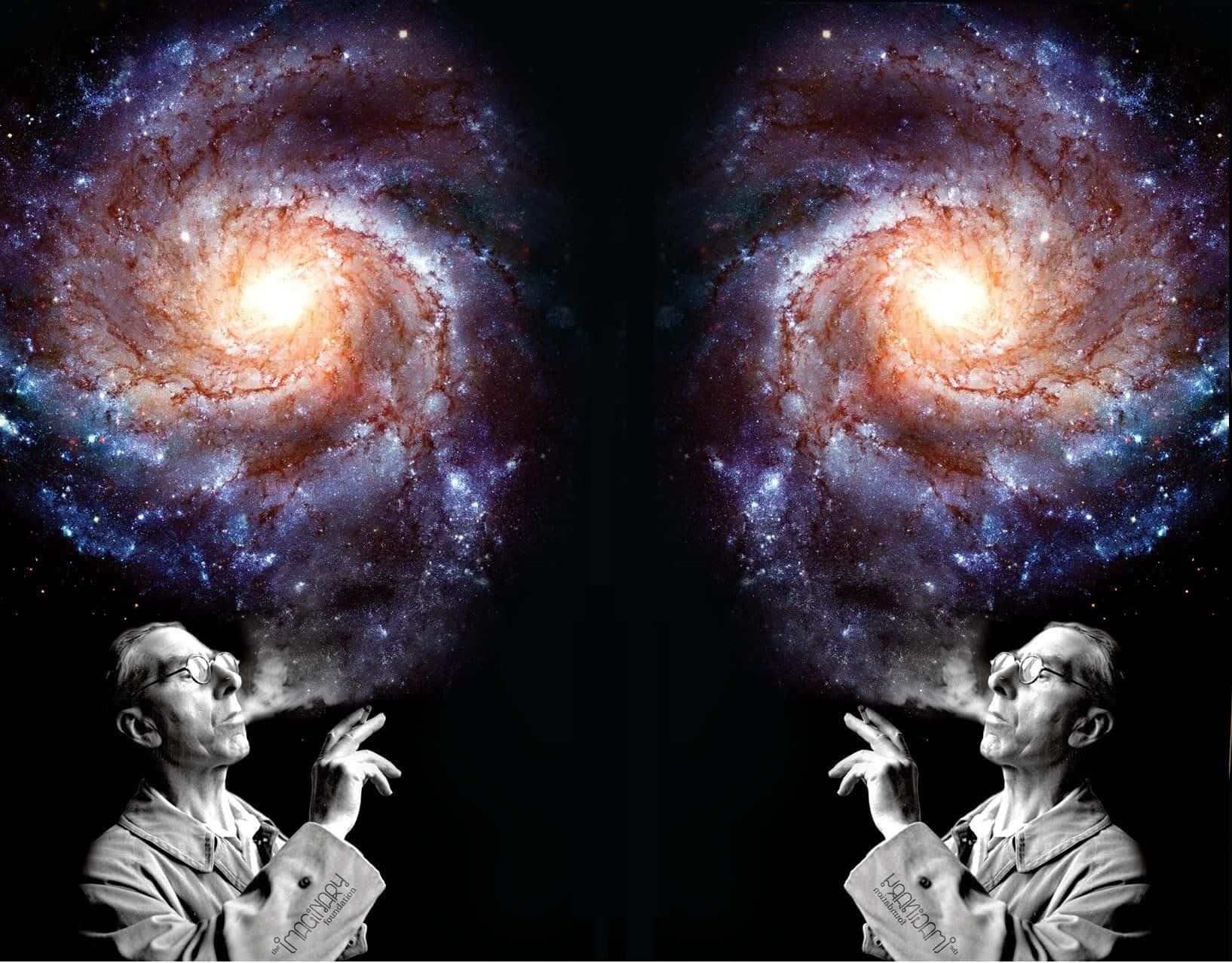 Trippy Space, vibrant spiral galaxy, void, HD Desktop Wallpaper